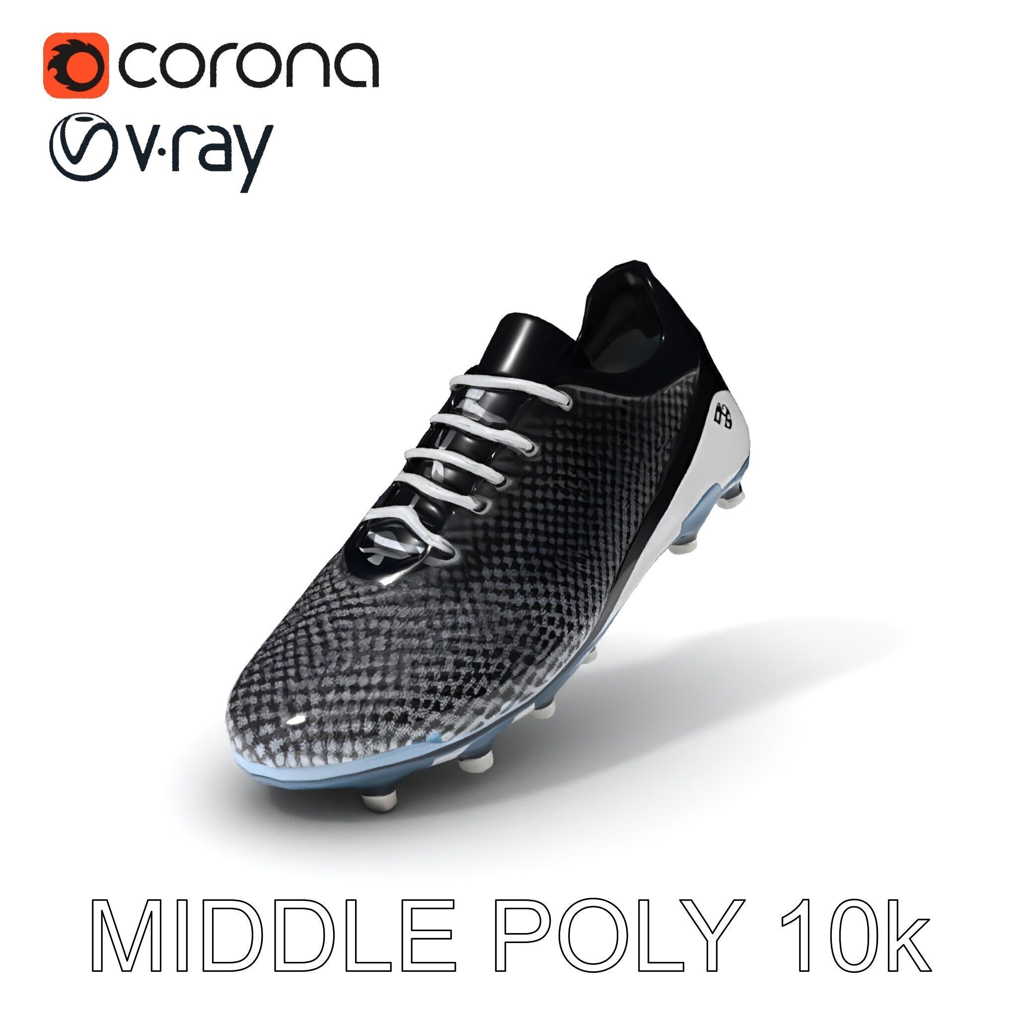 Soccer Cleat Model Pack with Detailed Textures Low-poly 3D model_13