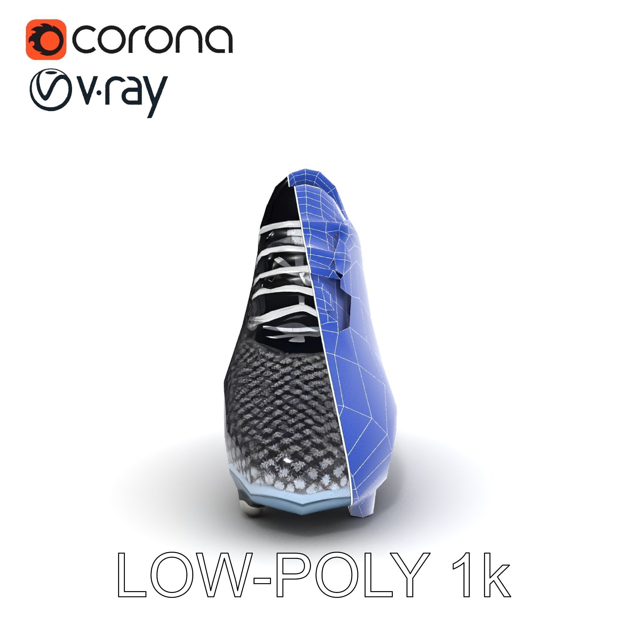 Soccer Cleat Model Pack with Detailed Textures Low-poly 3D model_11