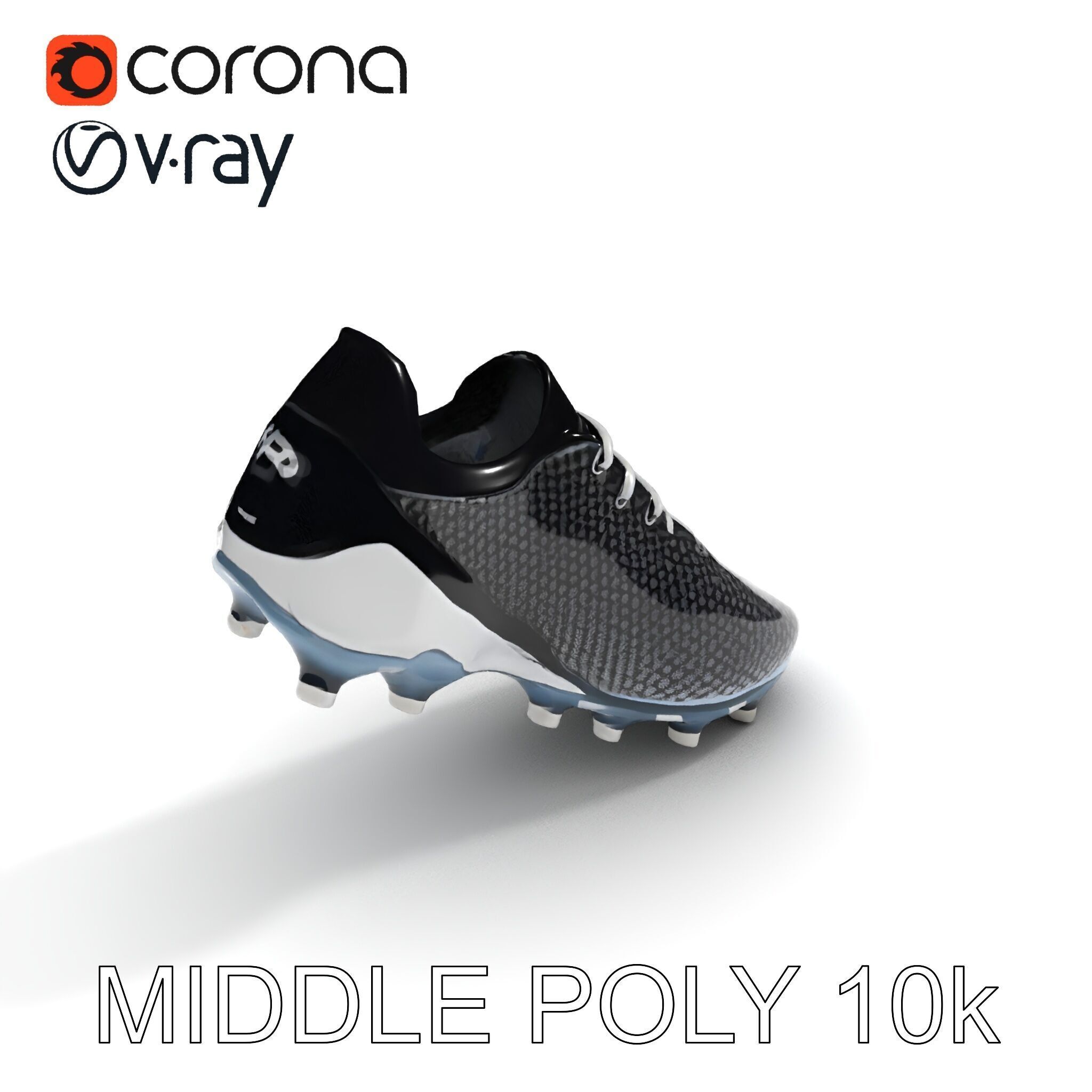 Soccer Cleat Model Pack with Detailed Textures Low-poly 3D model_6