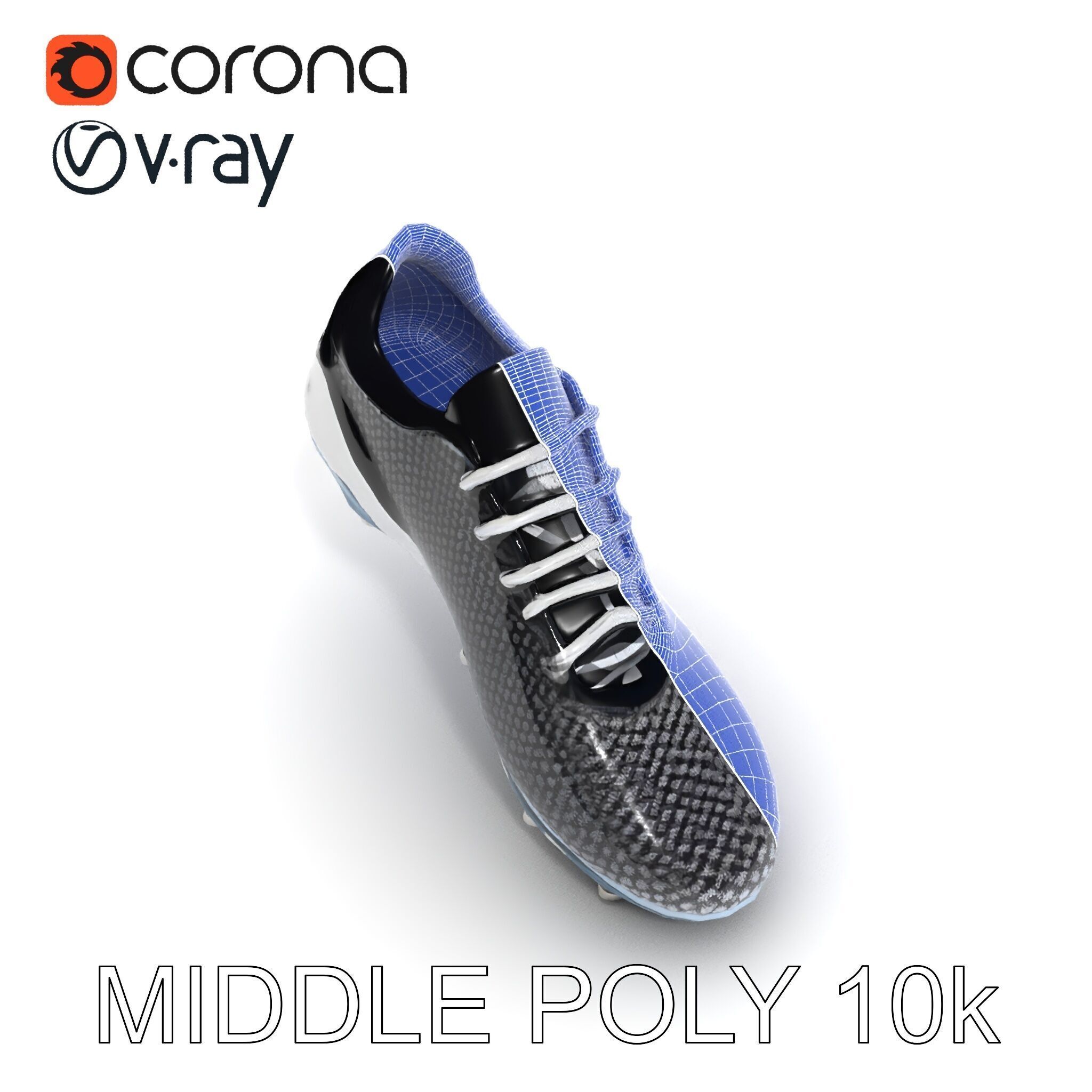 Soccer Cleat Model Pack with Detailed Textures Low-poly 3D model_10