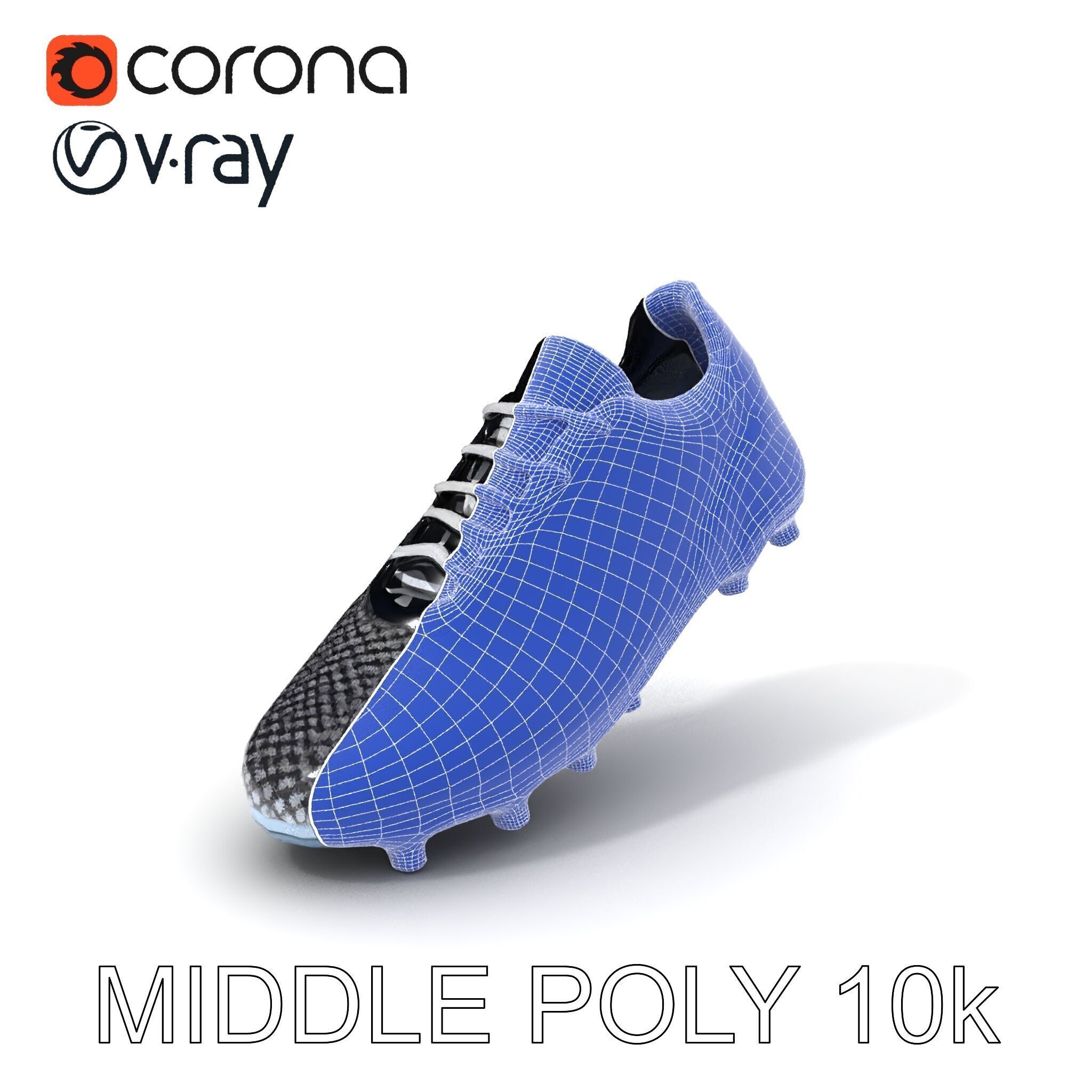 Soccer Cleat Model Pack with Detailed Textures Low-poly 3D model_24