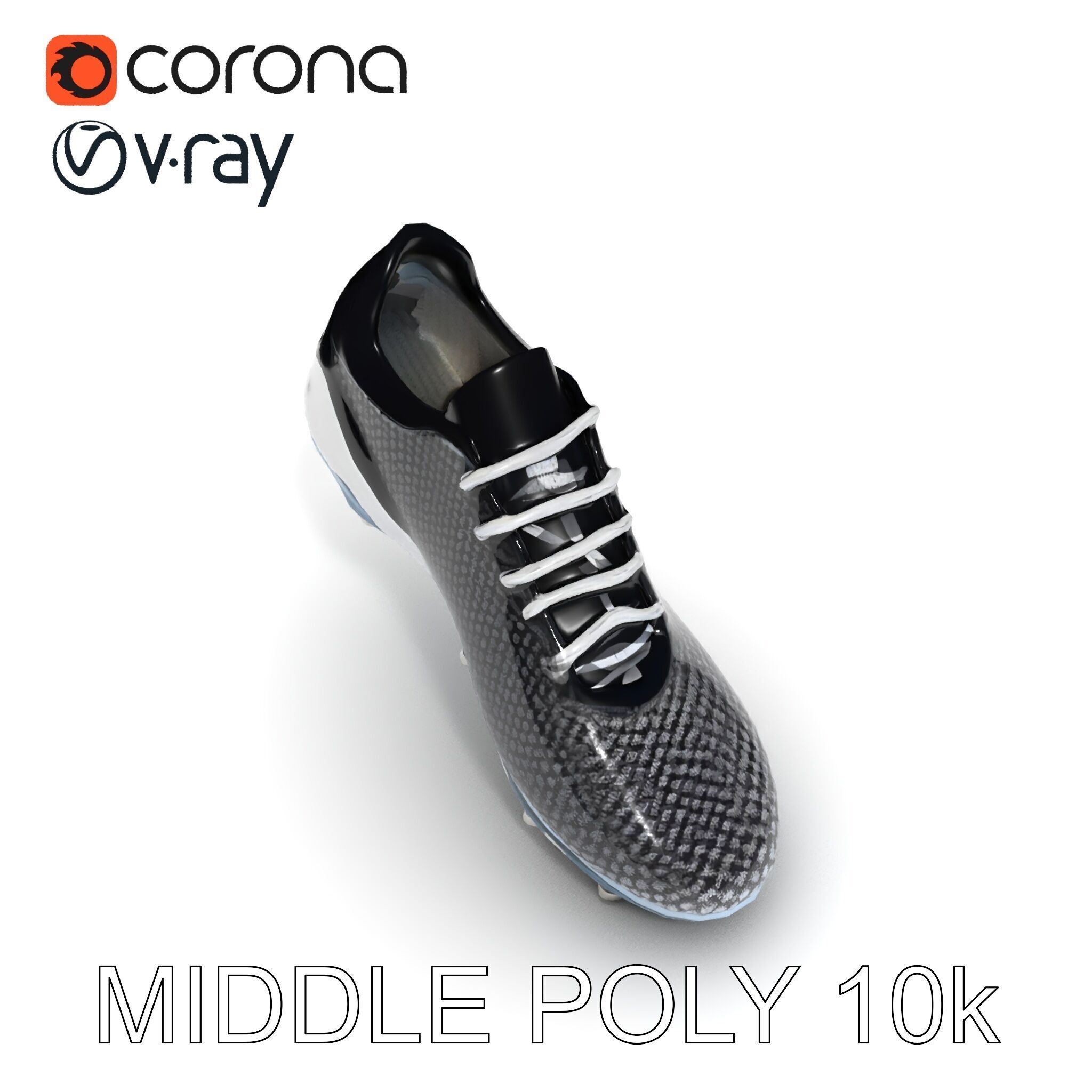 Soccer Cleat Model Pack with Detailed Textures Low-poly 3D model_15