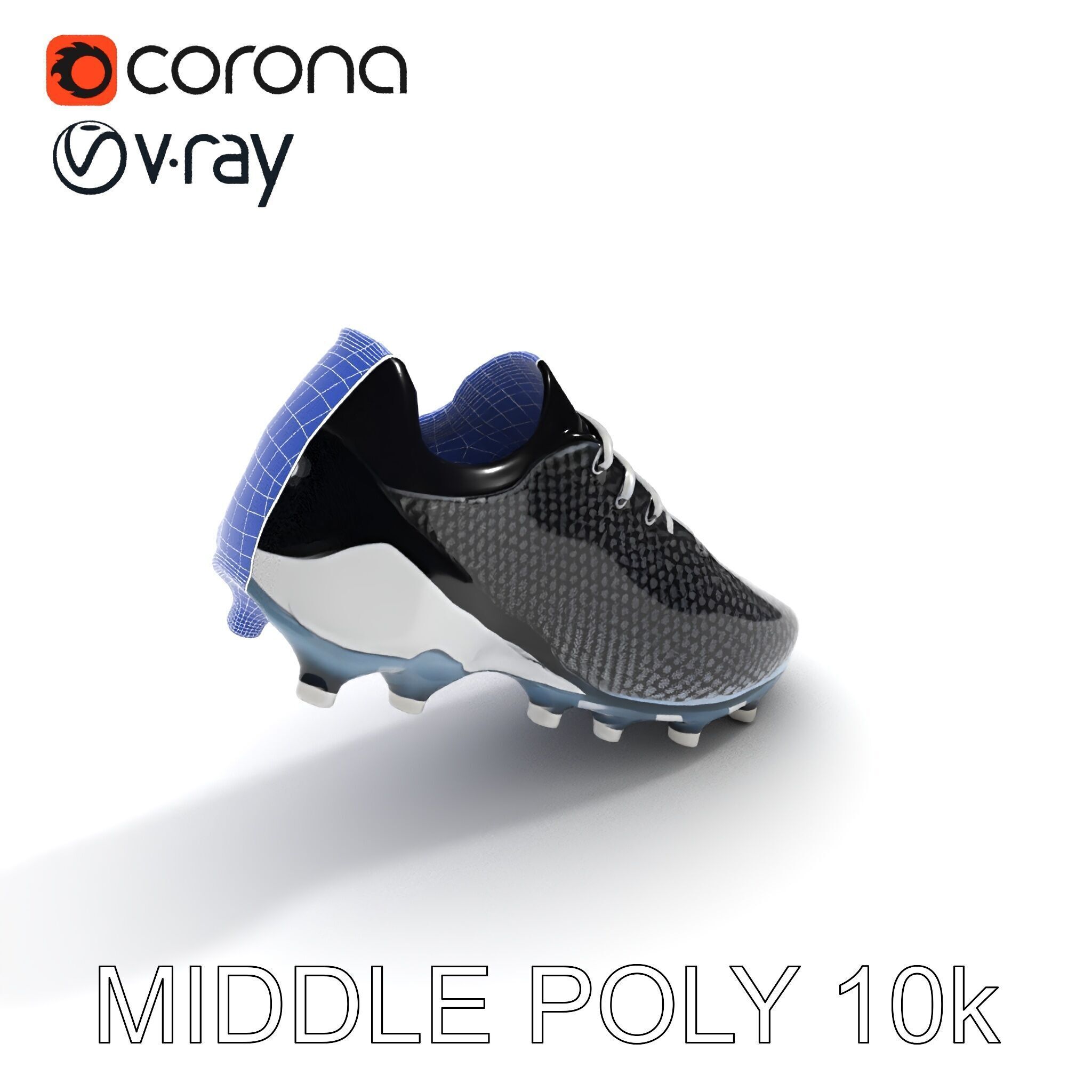 Soccer Cleat Model Pack with Detailed Textures Low-poly 3D model_8