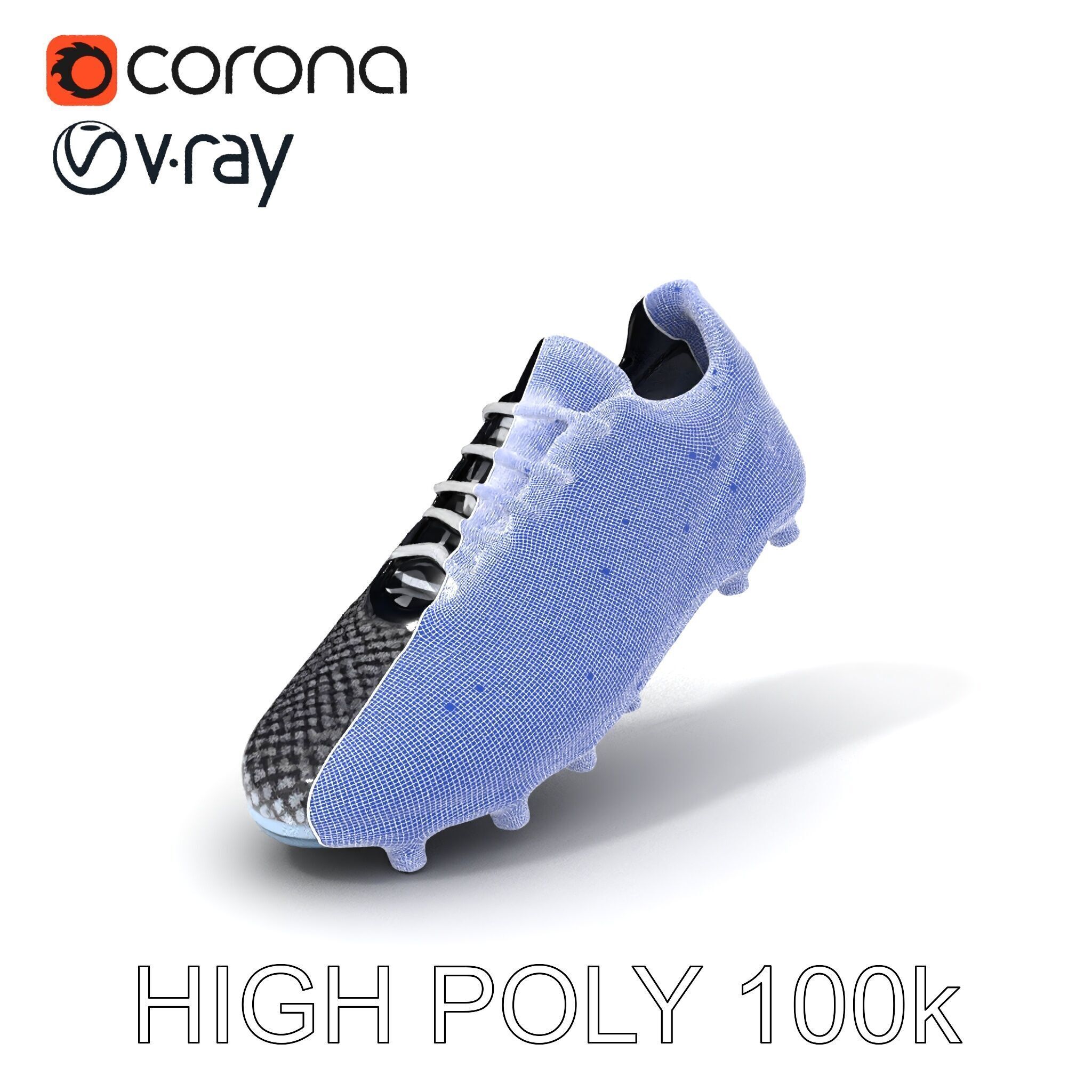Soccer Cleat Model Pack with Detailed Textures Low-poly 3D model_4