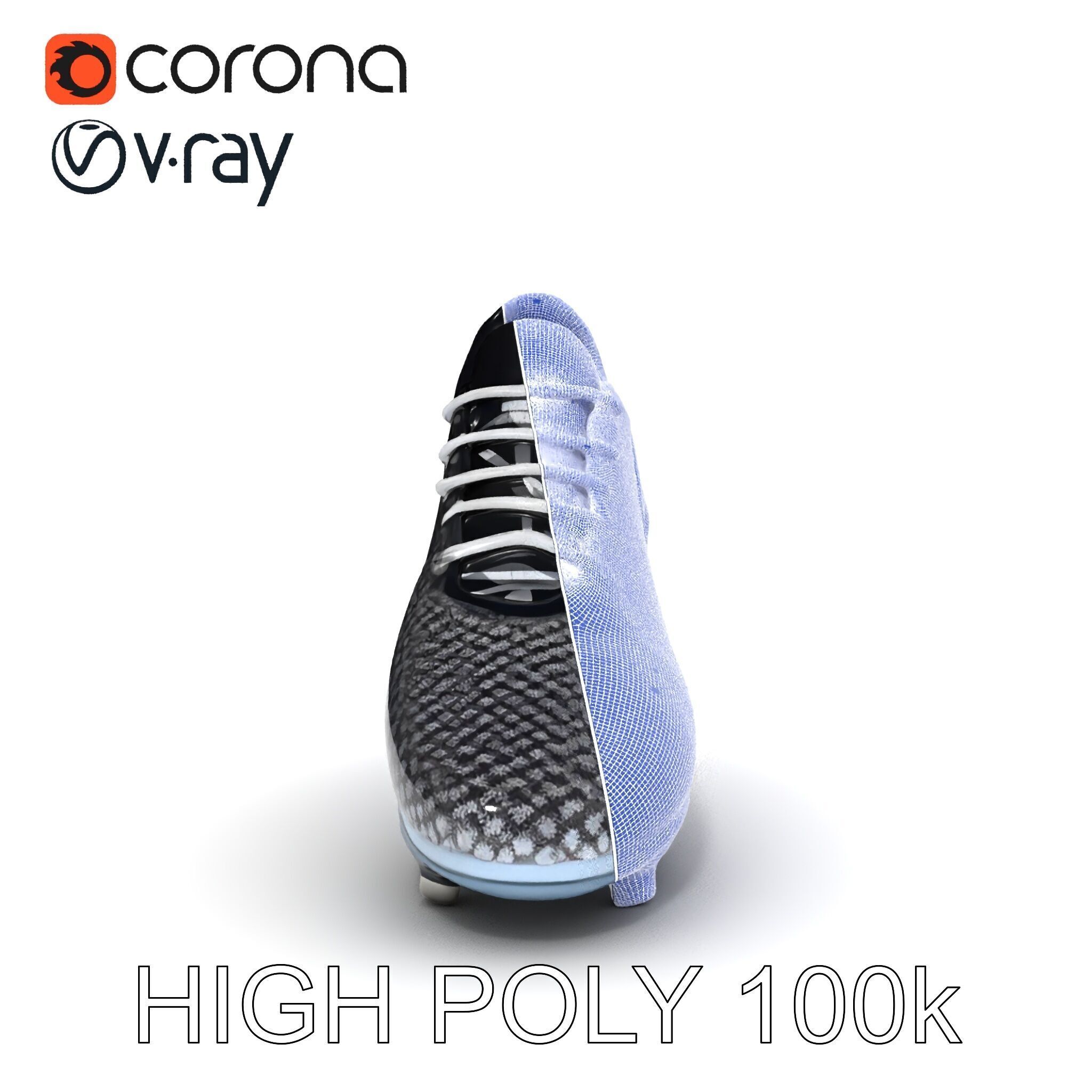 Soccer Cleat Model Pack with Detailed Textures Low-poly 3D model_35