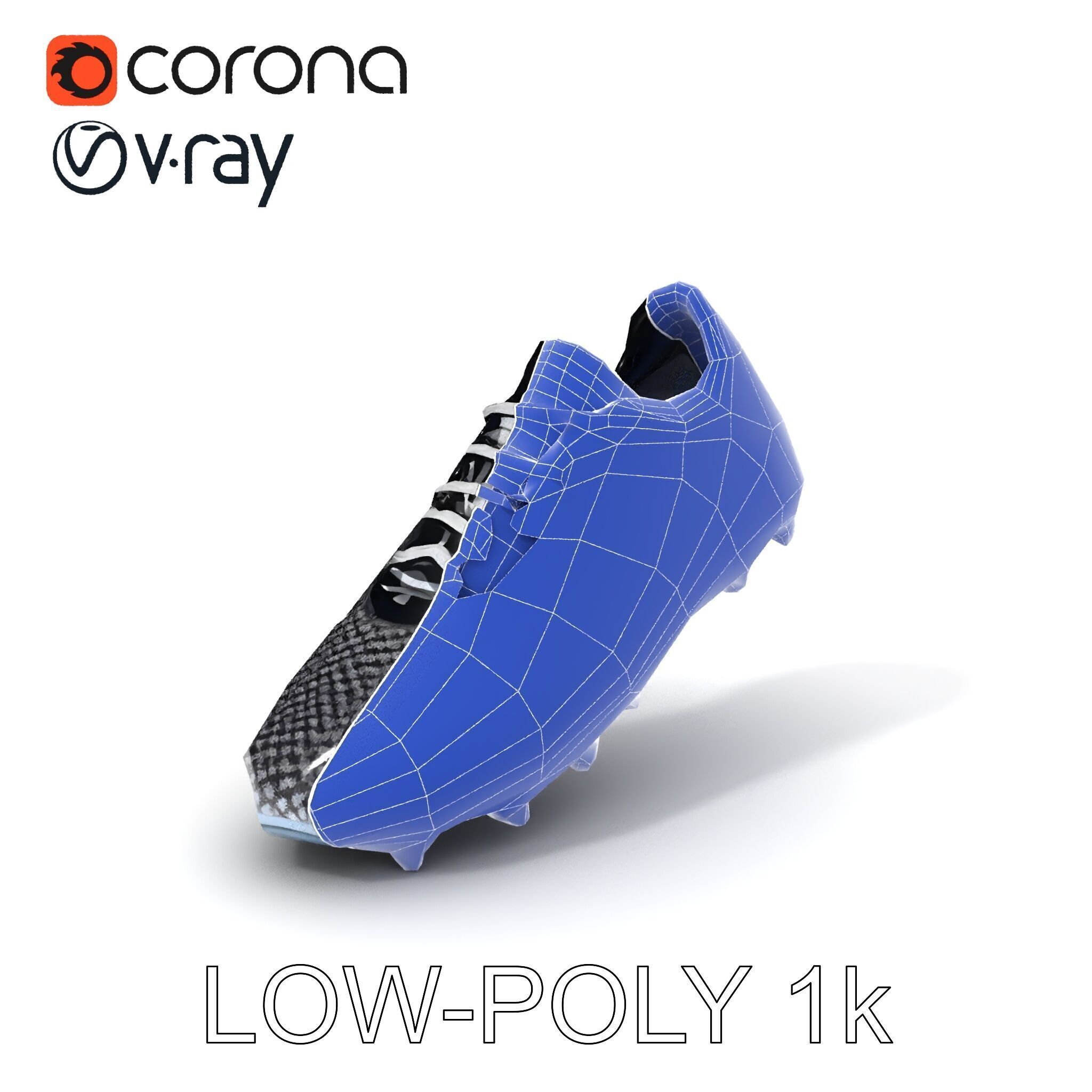 Soccer Cleat Model Pack with Detailed Textures Low-poly 3D model_7