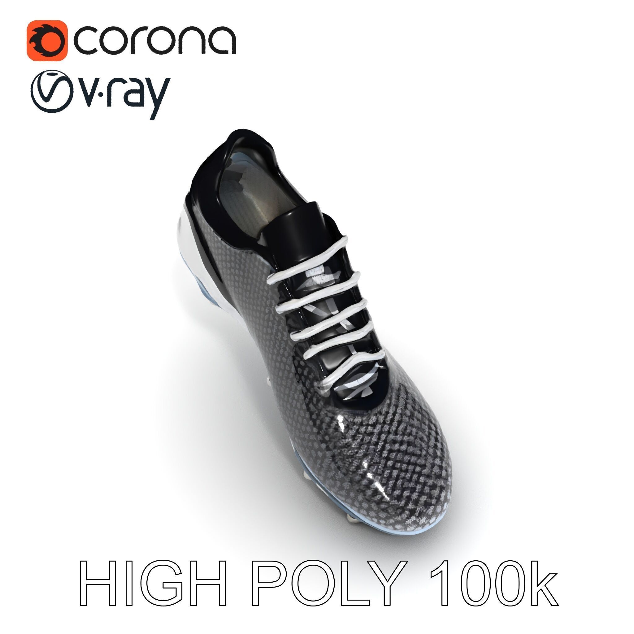 Soccer Cleat Model Pack with Detailed Textures Low-poly 3D model_31