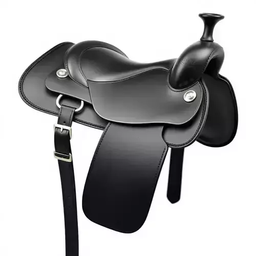 Elegant Black Saddle Model Pack Low-poly 3D model