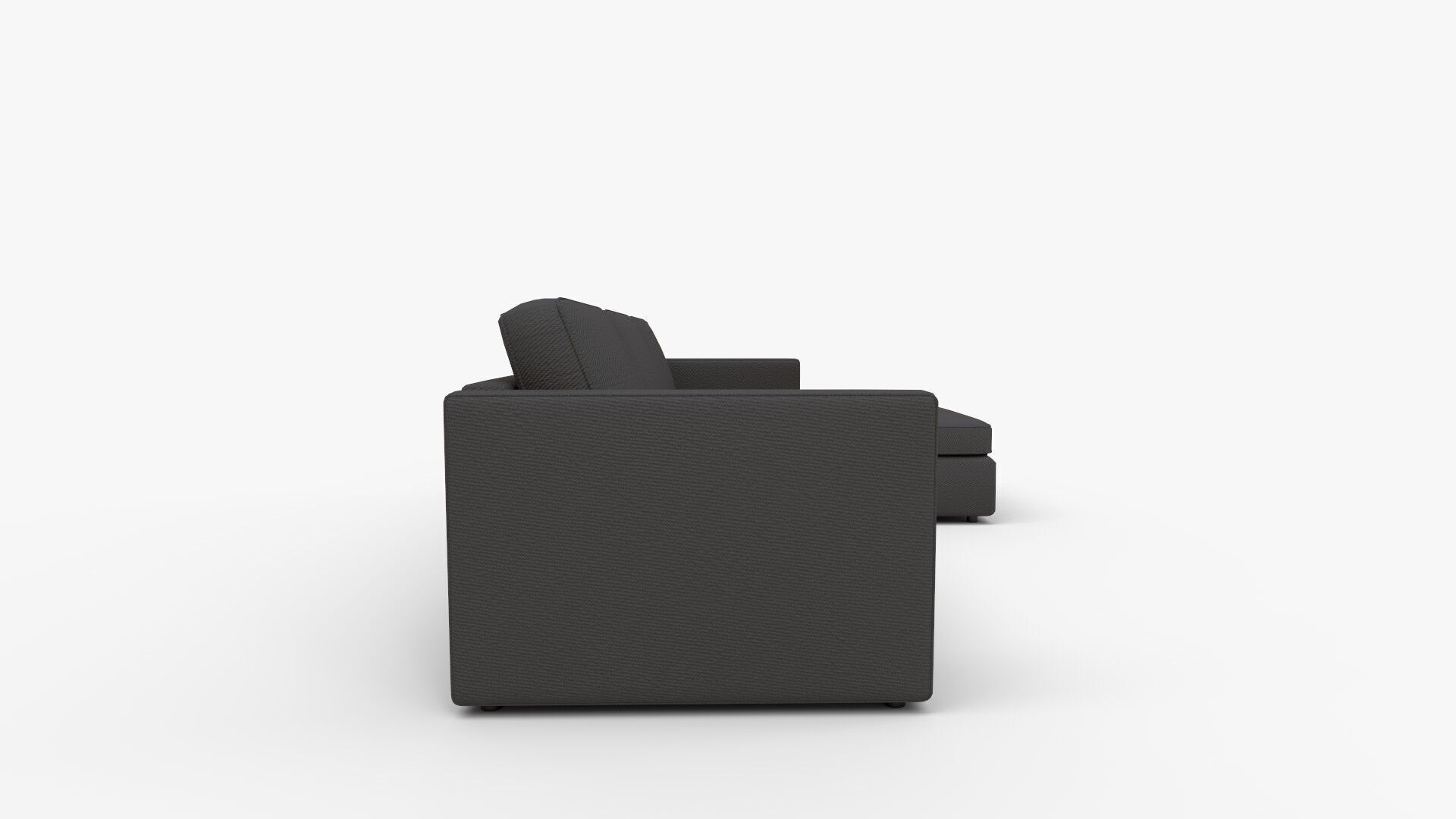 Harris Right Multi Seat Sleeper Sectional Storage Chaise Low-poly 3D model_1