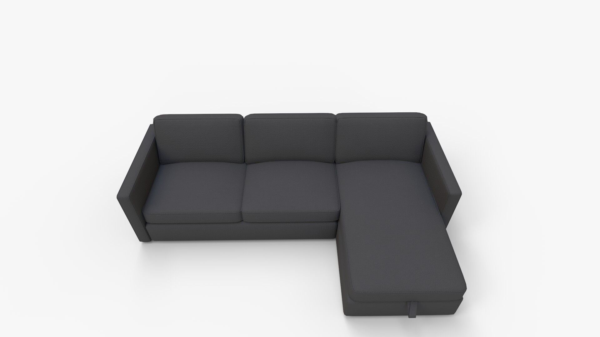 Harris Right Multi Seat Sleeper Sectional Storage Chaise Low-poly 3D model_7