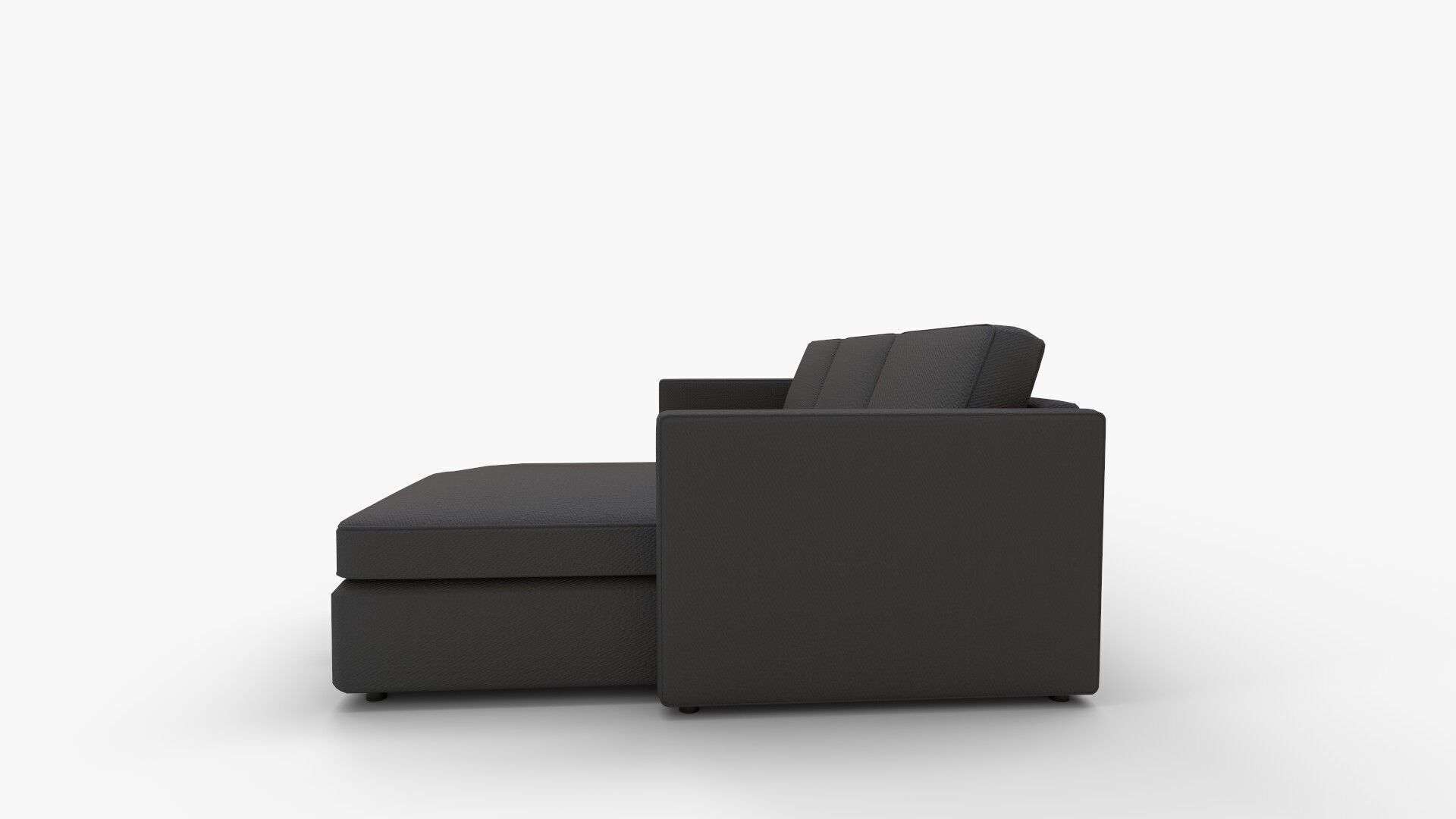 Harris Right Multi Seat Sleeper Sectional Storage Chaise Low-poly 3D model_5