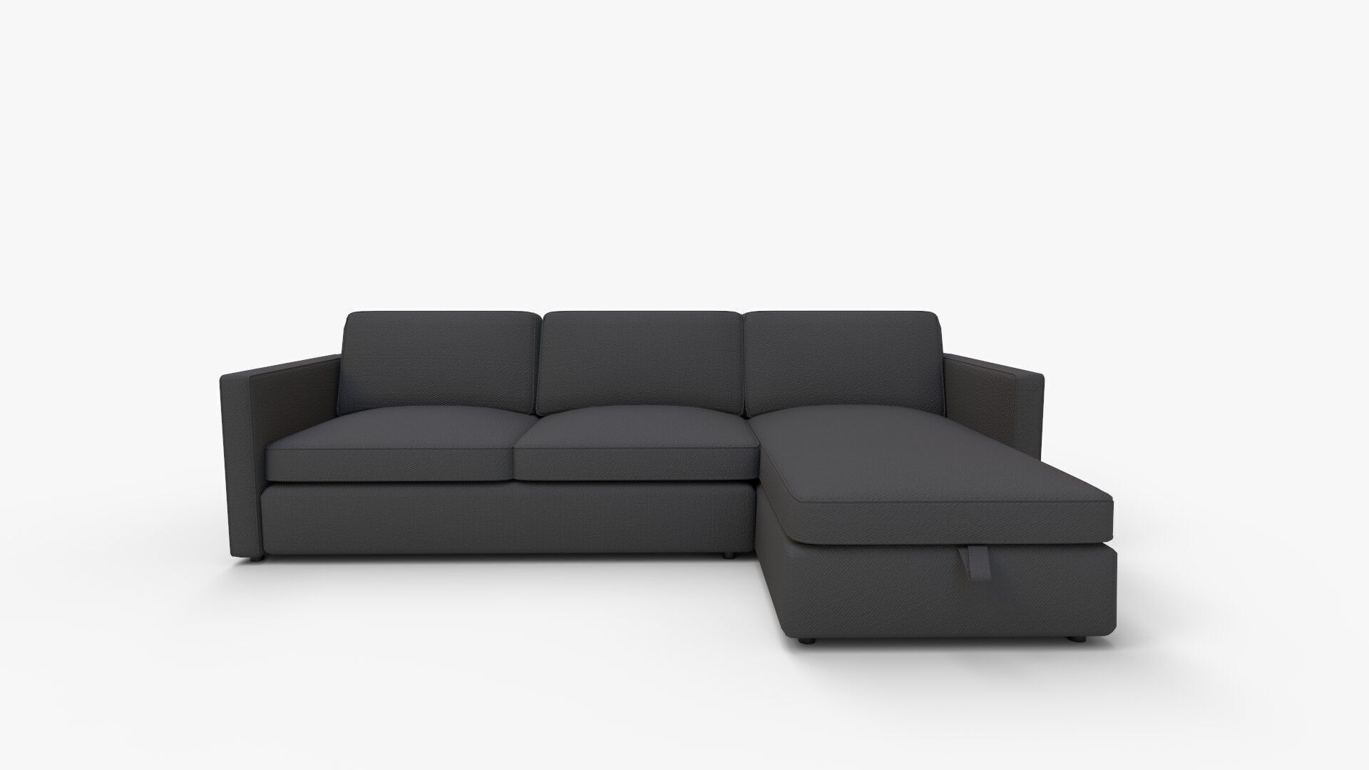 Harris Right Multi Seat Sleeper Sectional Storage Chaise Low-poly 3D model_9