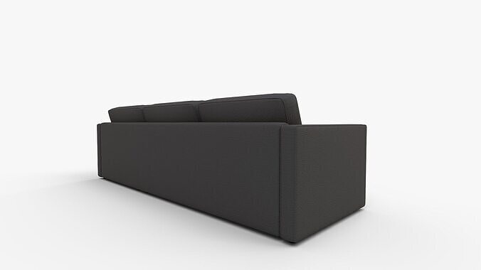 Harris Right Multi Seat Sleeper Sectional Storage Chaise Low-poly 3D model 3