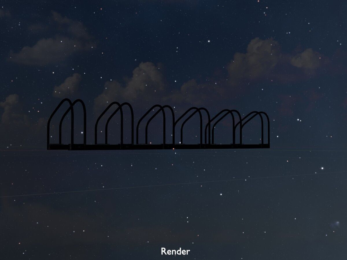 Bicycle stand for floor or wall mounting Low-poly 3D model_20