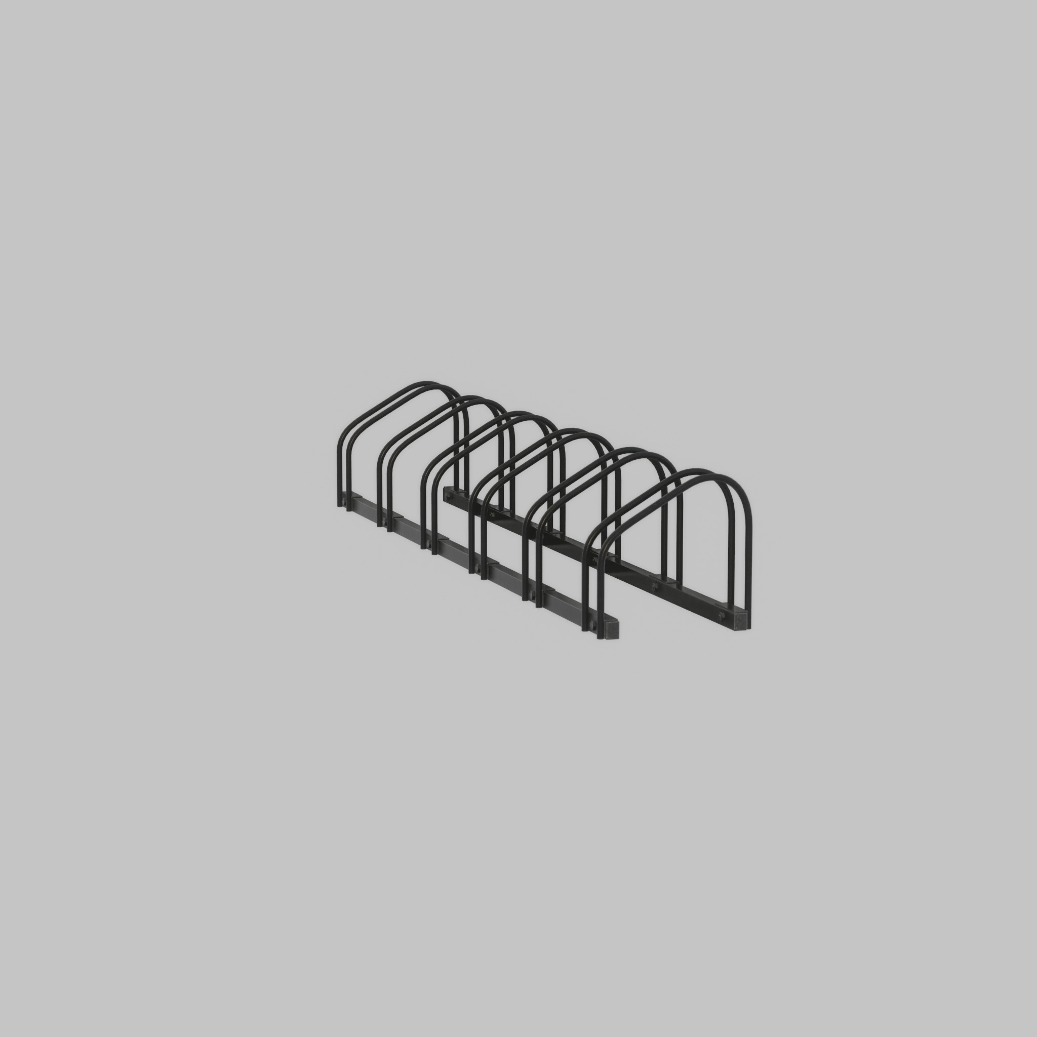 Bicycle stand for floor or wall mounting Low-poly 3D model_22
