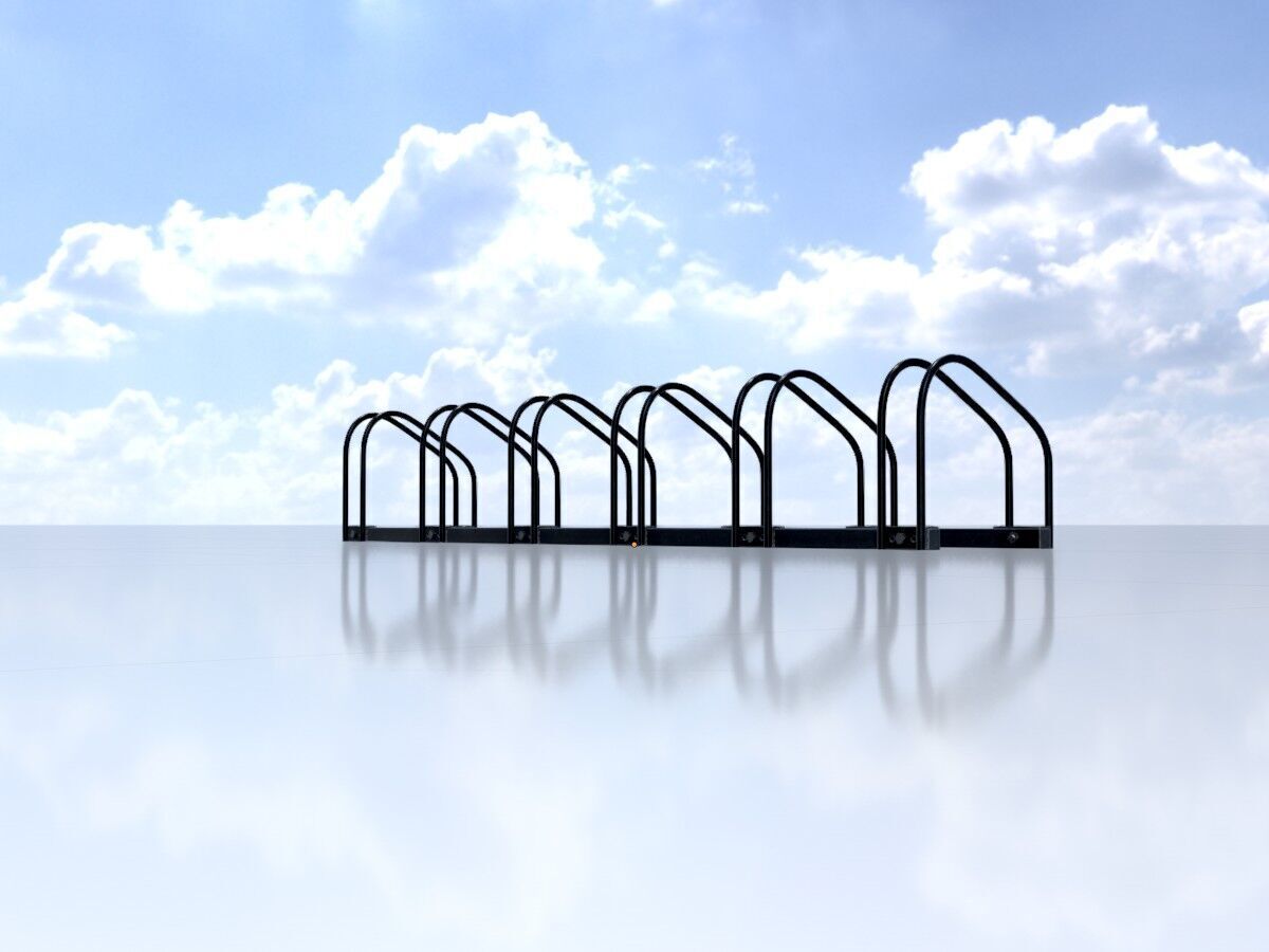 Bicycle stand for floor or wall mounting Low-poly 3D model_13