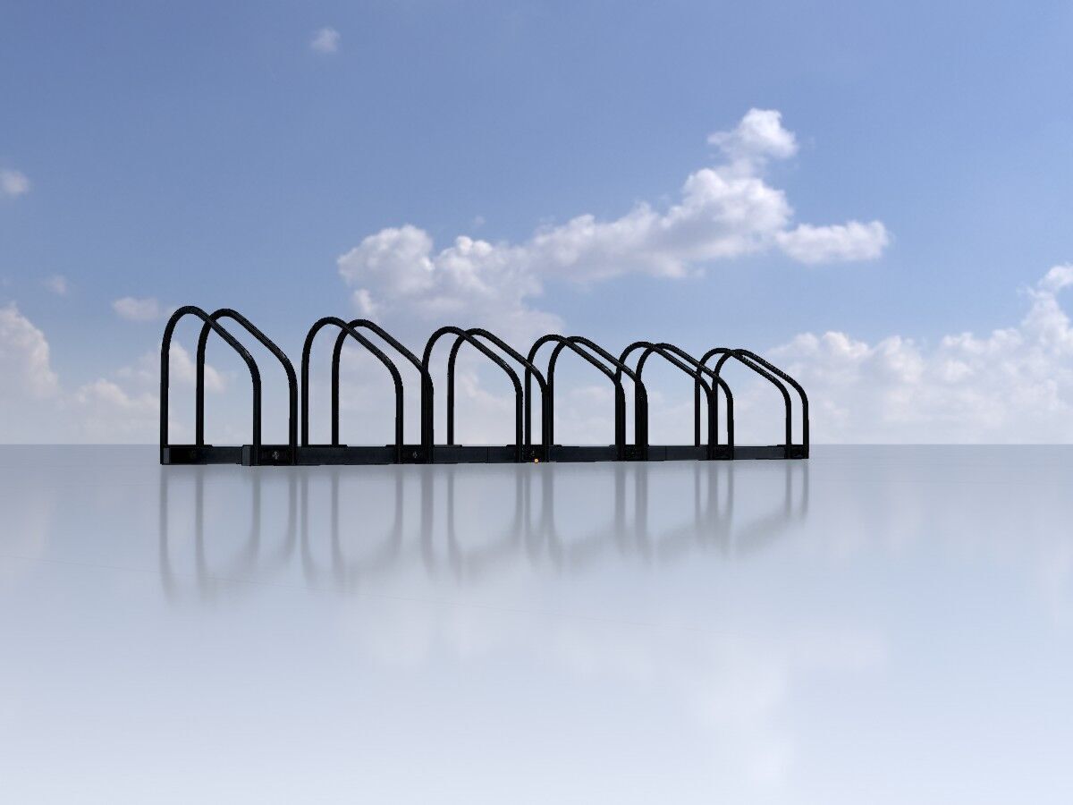 Bicycle stand for floor or wall mounting Low-poly 3D model_6