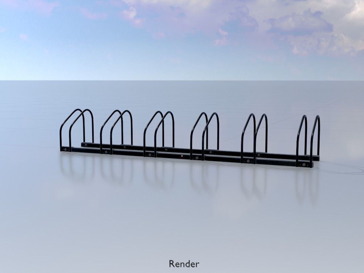 Bicycle stand for floor or wall mounting Low-poly 3D model_15