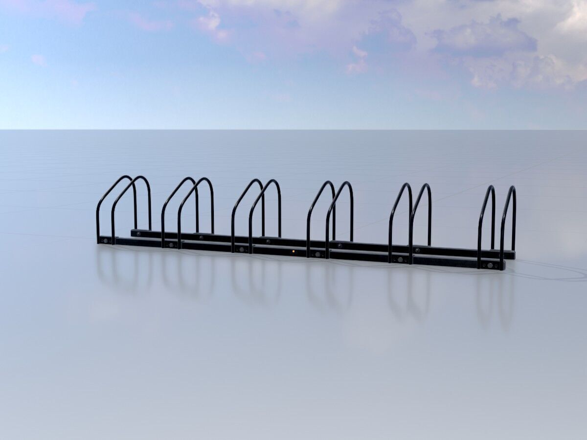 Bicycle stand for floor or wall mounting Low-poly 3D model_3