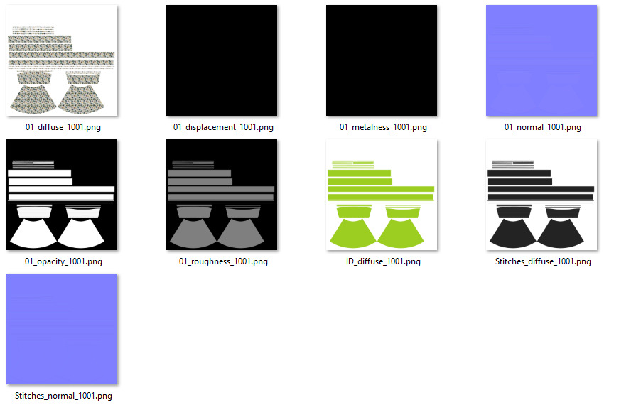 Female Smocked Dress 3D model_2