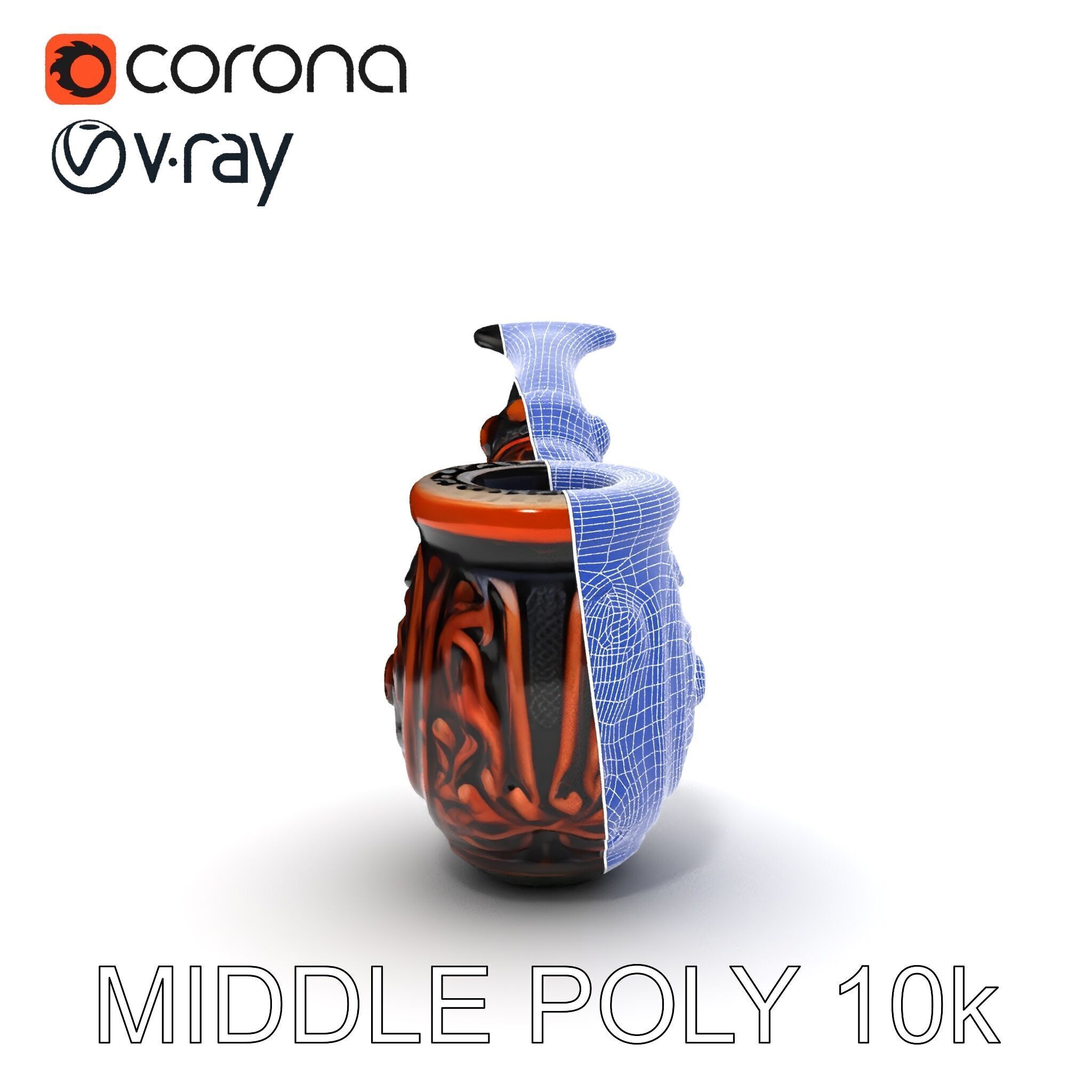 Ornate Tobacco Pipe Model Pack Low-poly 3D model_8