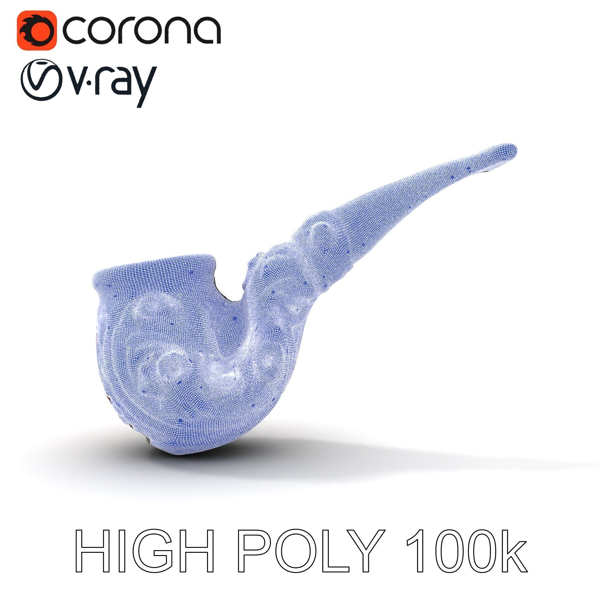 Ornate Tobacco Pipe Model Pack Low-poly 3D model_29