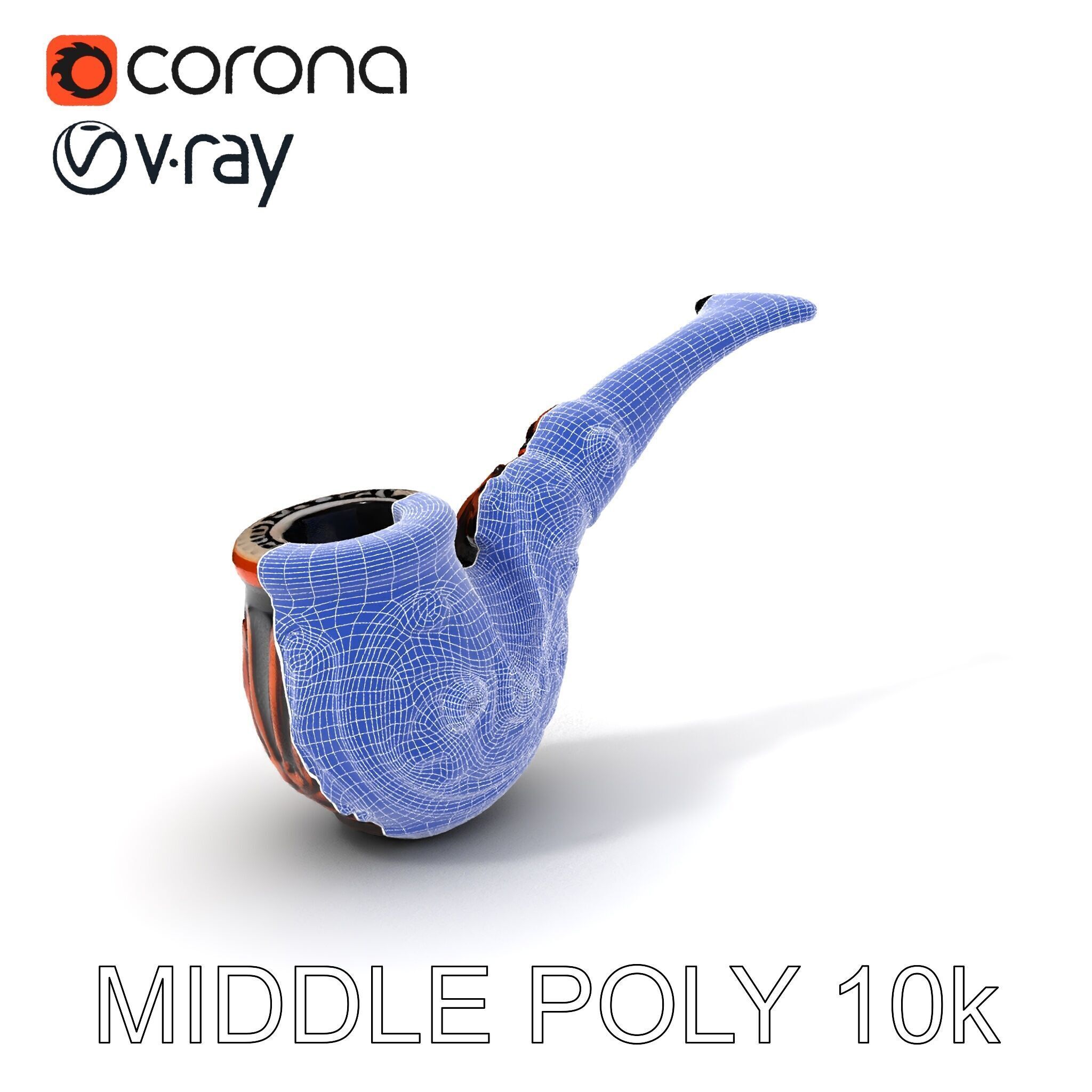 Ornate Tobacco Pipe Model Pack Low-poly 3D model_27