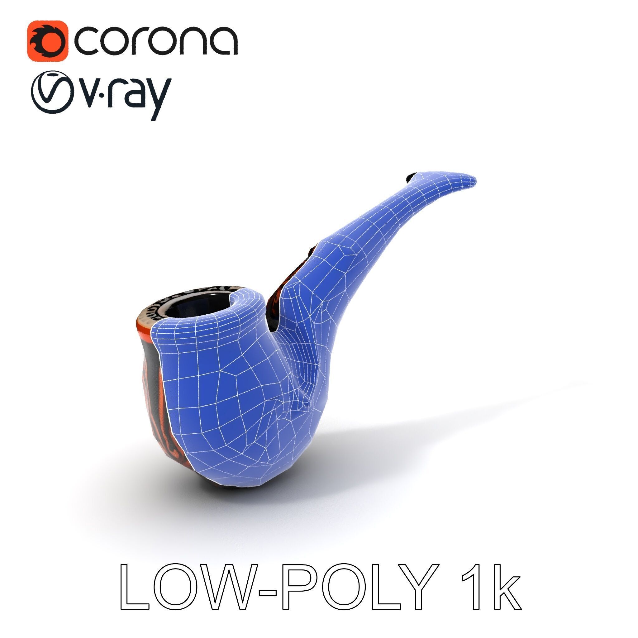 Ornate Tobacco Pipe Model Pack Low-poly 3D model_34