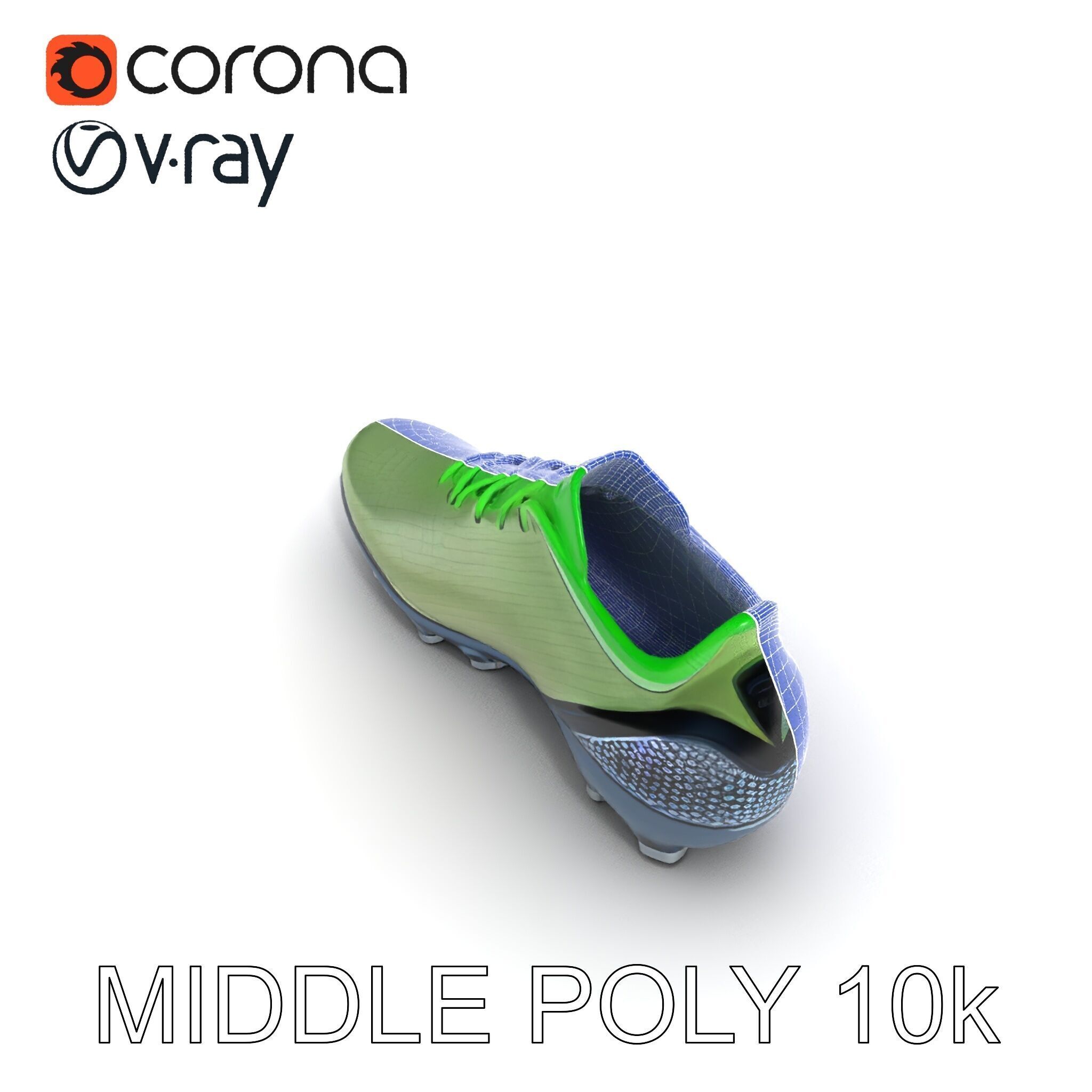 Dynamic Soccer Cleat Model Pack Low-poly 3D model_19