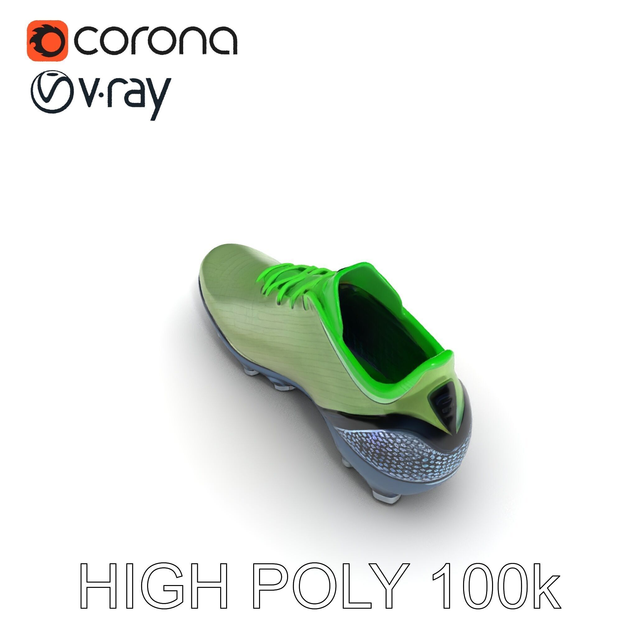 Dynamic Soccer Cleat Model Pack Low-poly 3D model_35