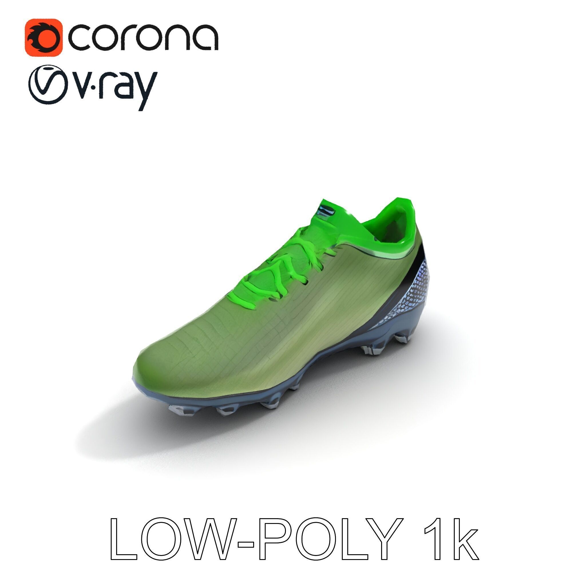 Dynamic Soccer Cleat Model Pack Low-poly 3D model_9