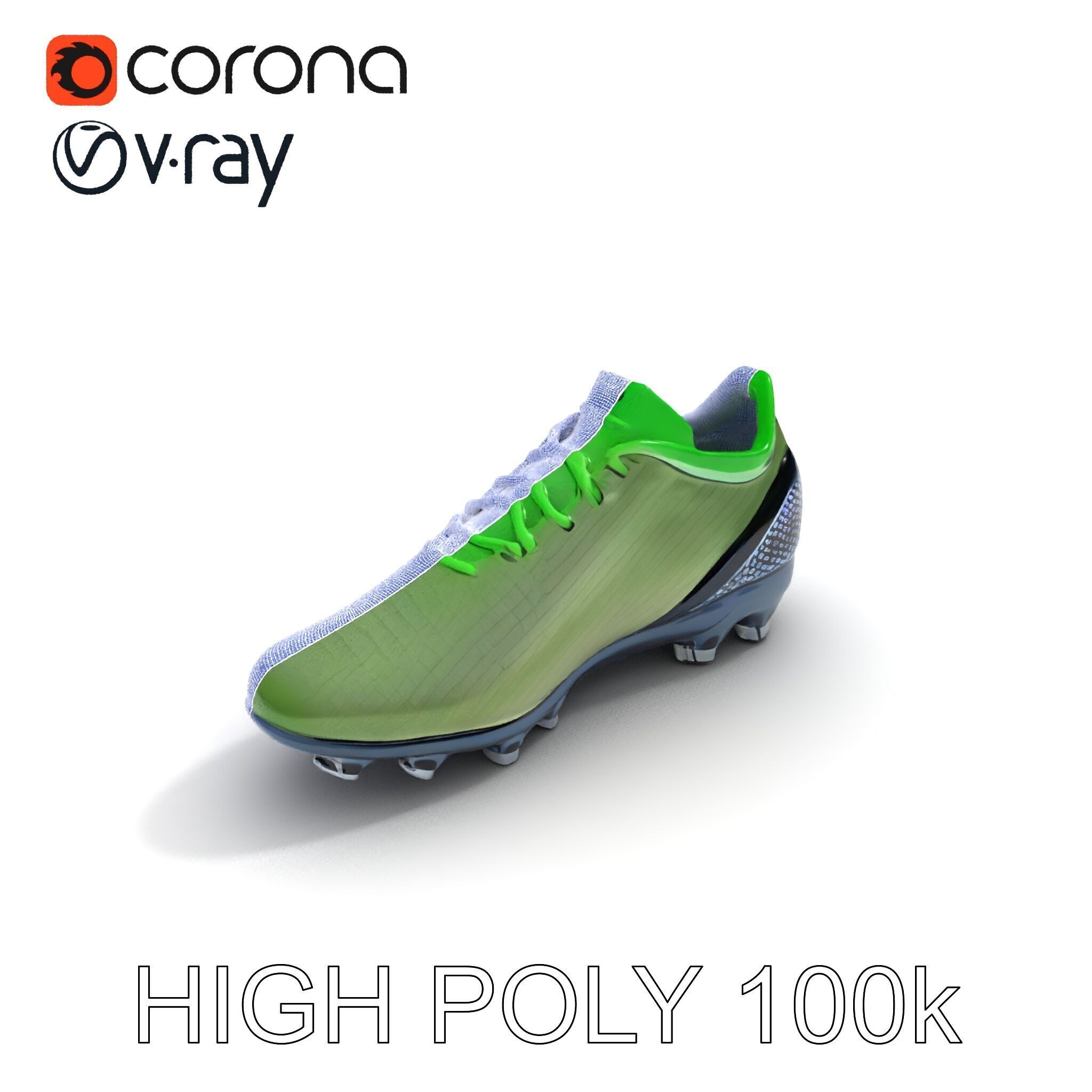 Dynamic Soccer Cleat Model Pack Low-poly 3D model_27