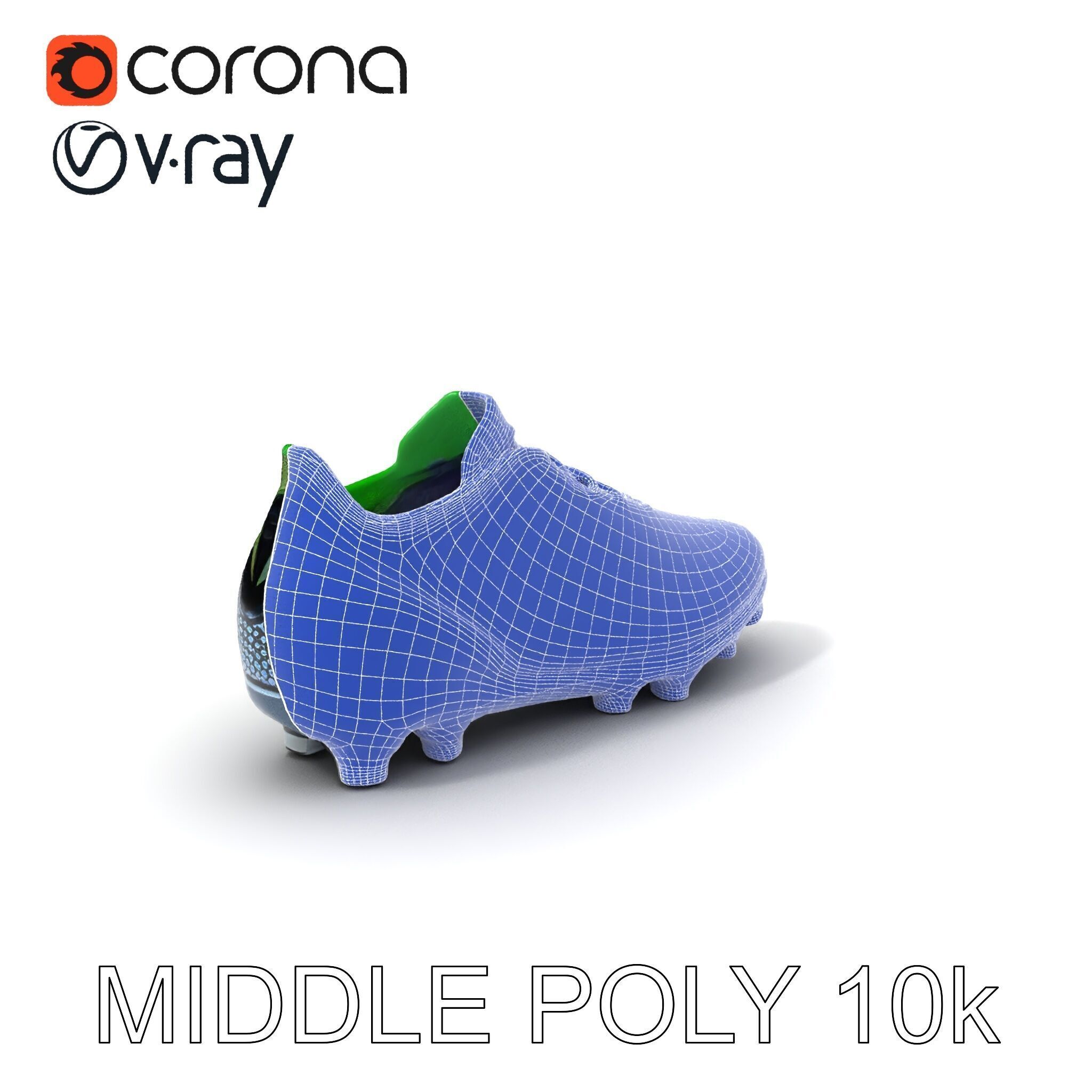 Dynamic Soccer Cleat Model Pack Low-poly 3D model_25