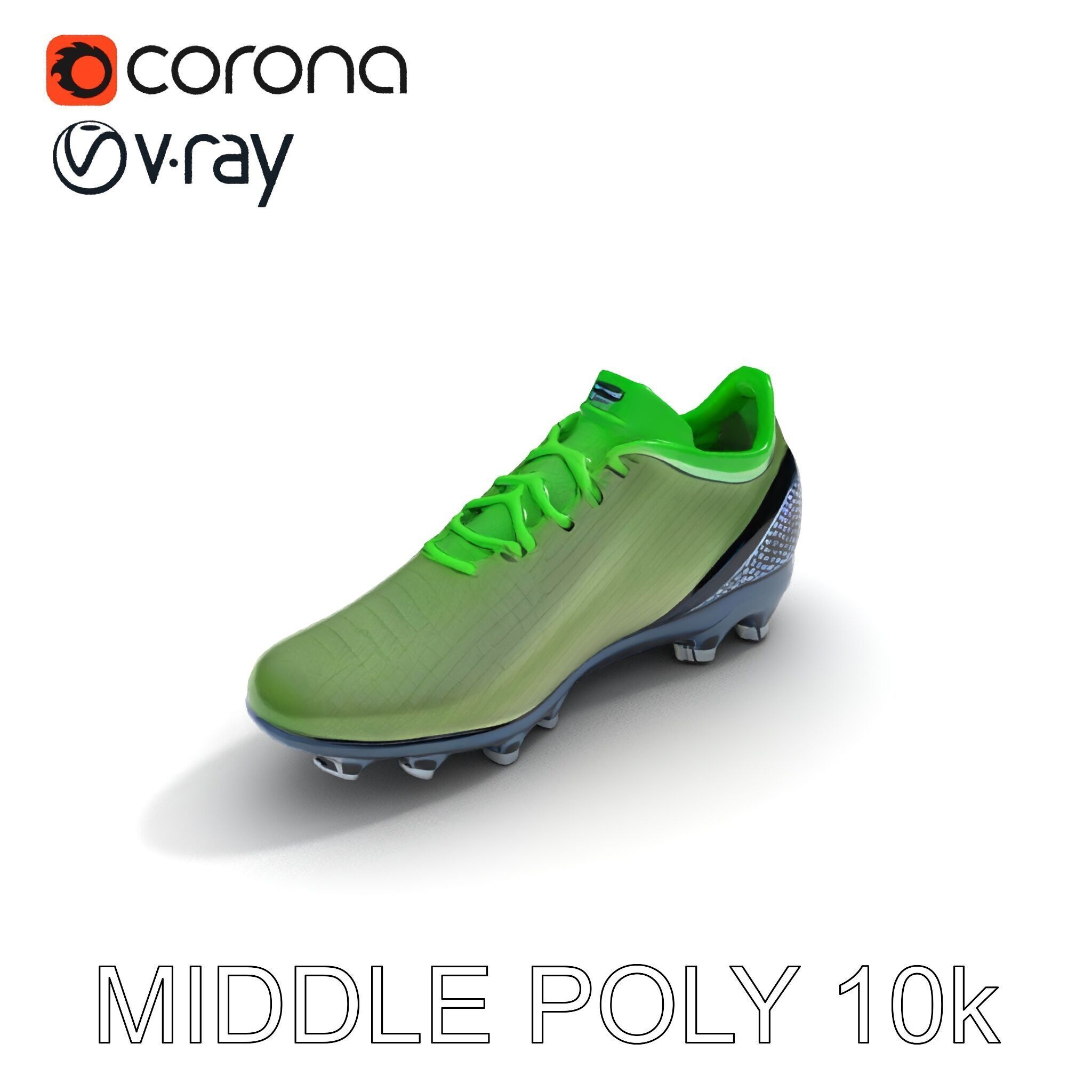 Dynamic Soccer Cleat Model Pack Low-poly 3D model_17