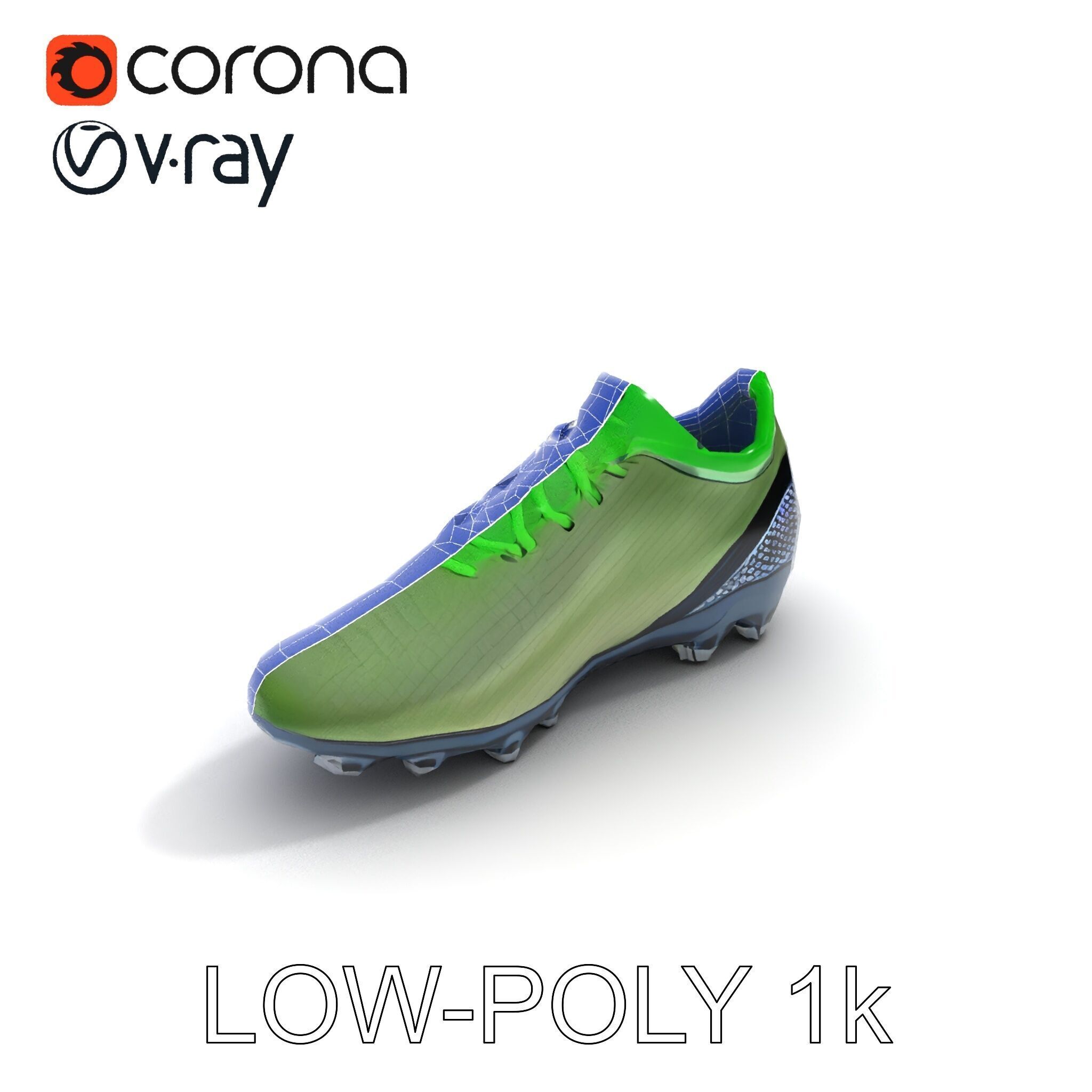 Dynamic Soccer Cleat Model Pack Low-poly 3D model_12