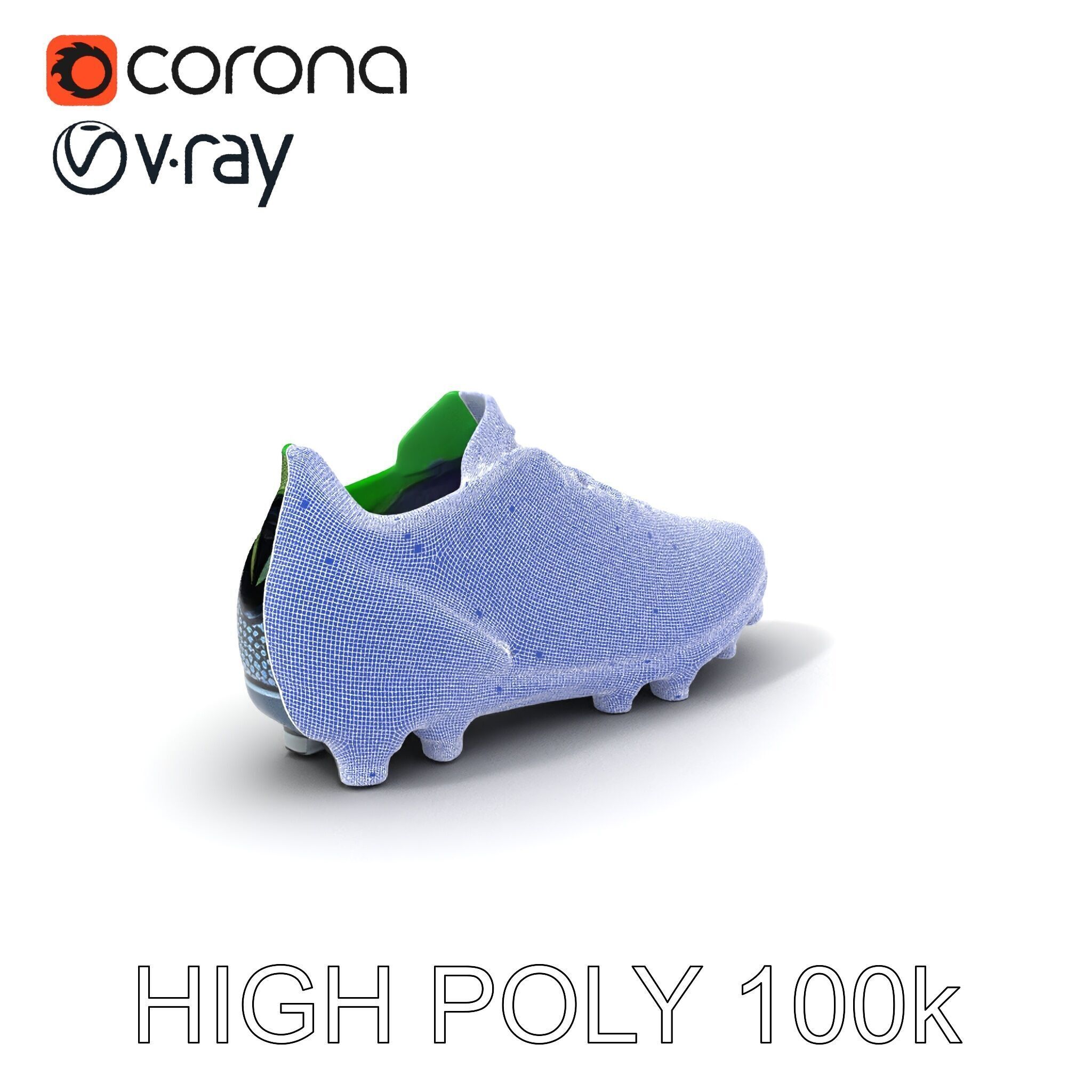 Dynamic Soccer Cleat Model Pack Low-poly 3D model_4