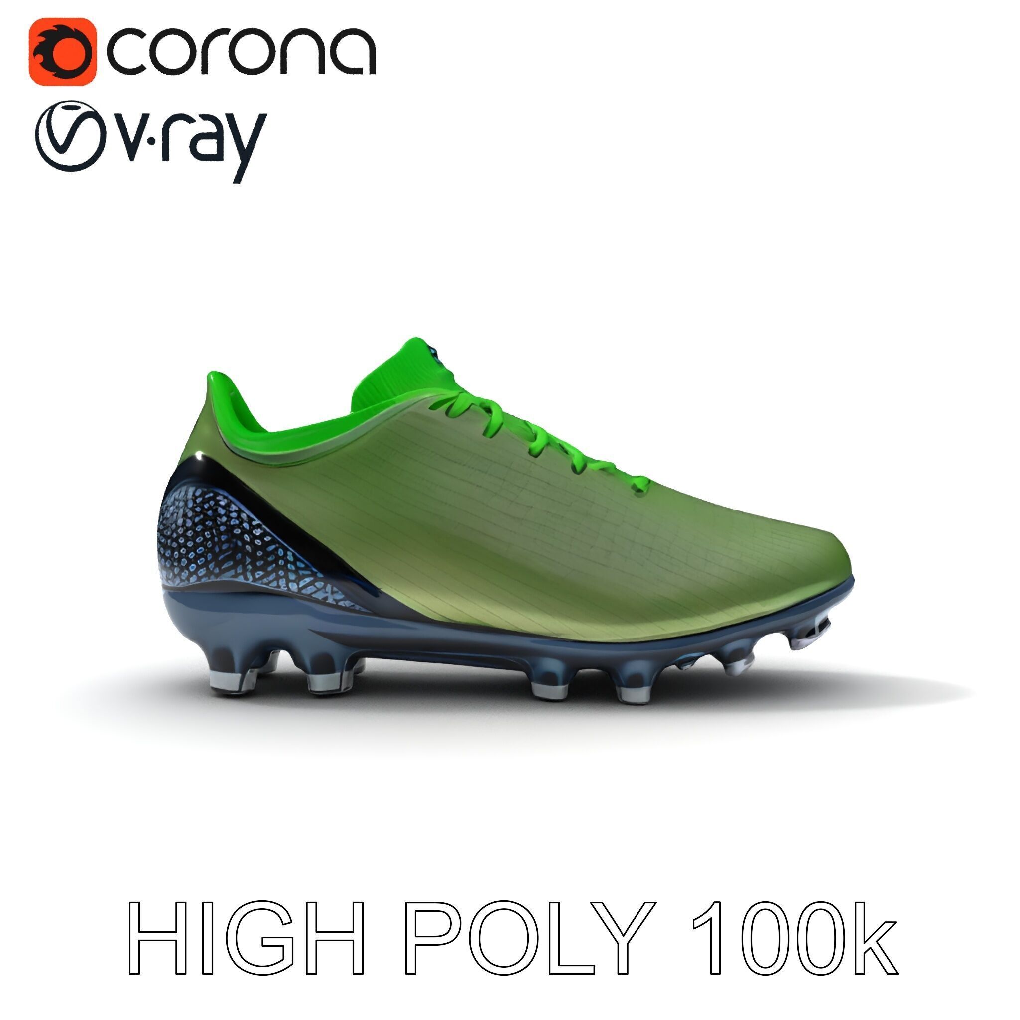 Dynamic Soccer Cleat Model Pack Low-poly 3D model_13