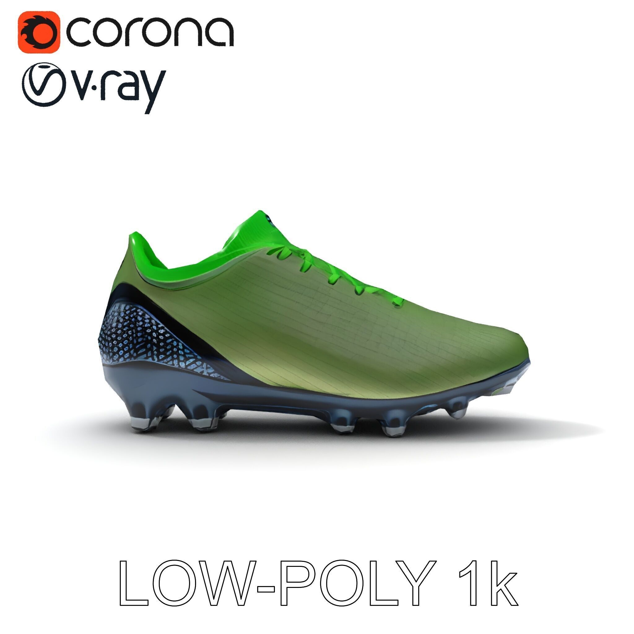 Dynamic Soccer Cleat Model Pack Low-poly 3D model_26