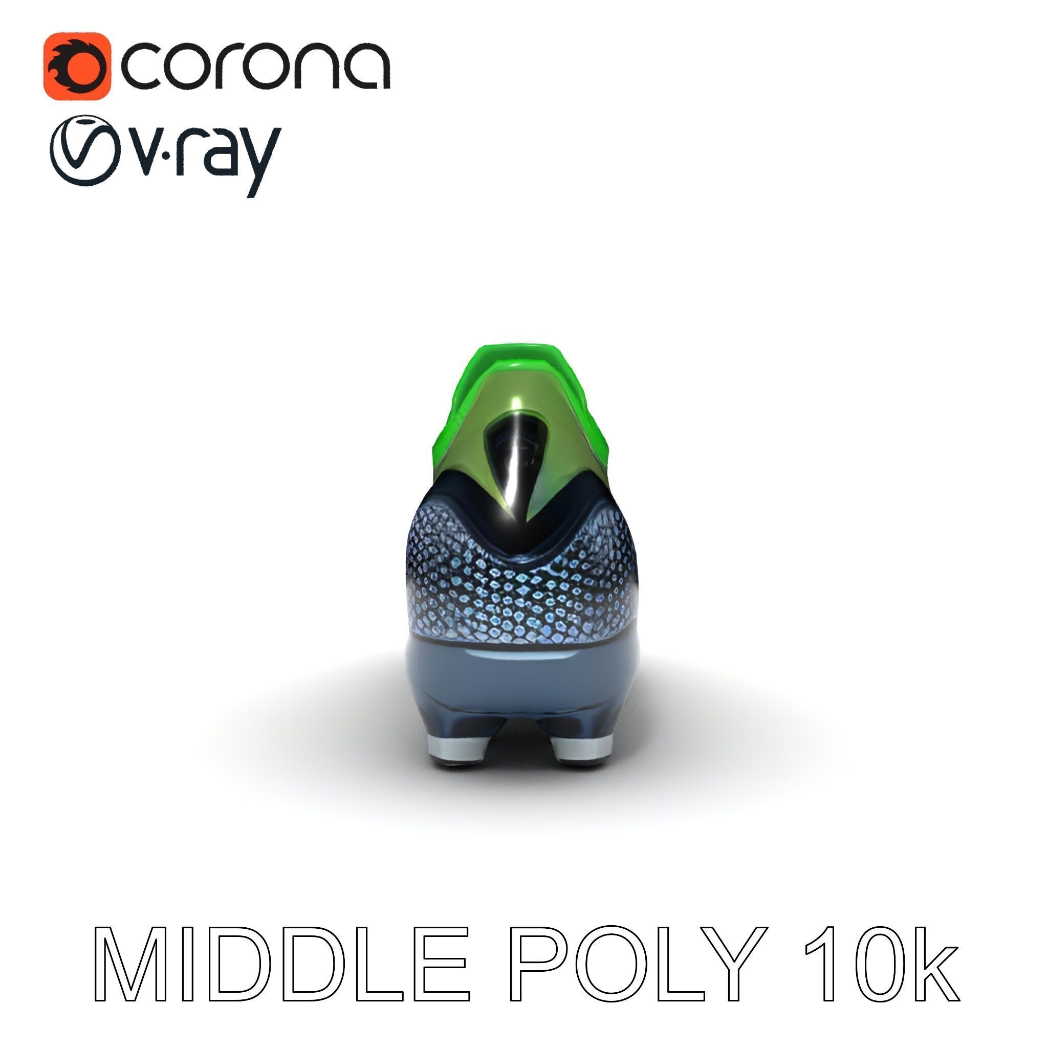 Dynamic Soccer Cleat Model Pack Low-poly 3D model_14