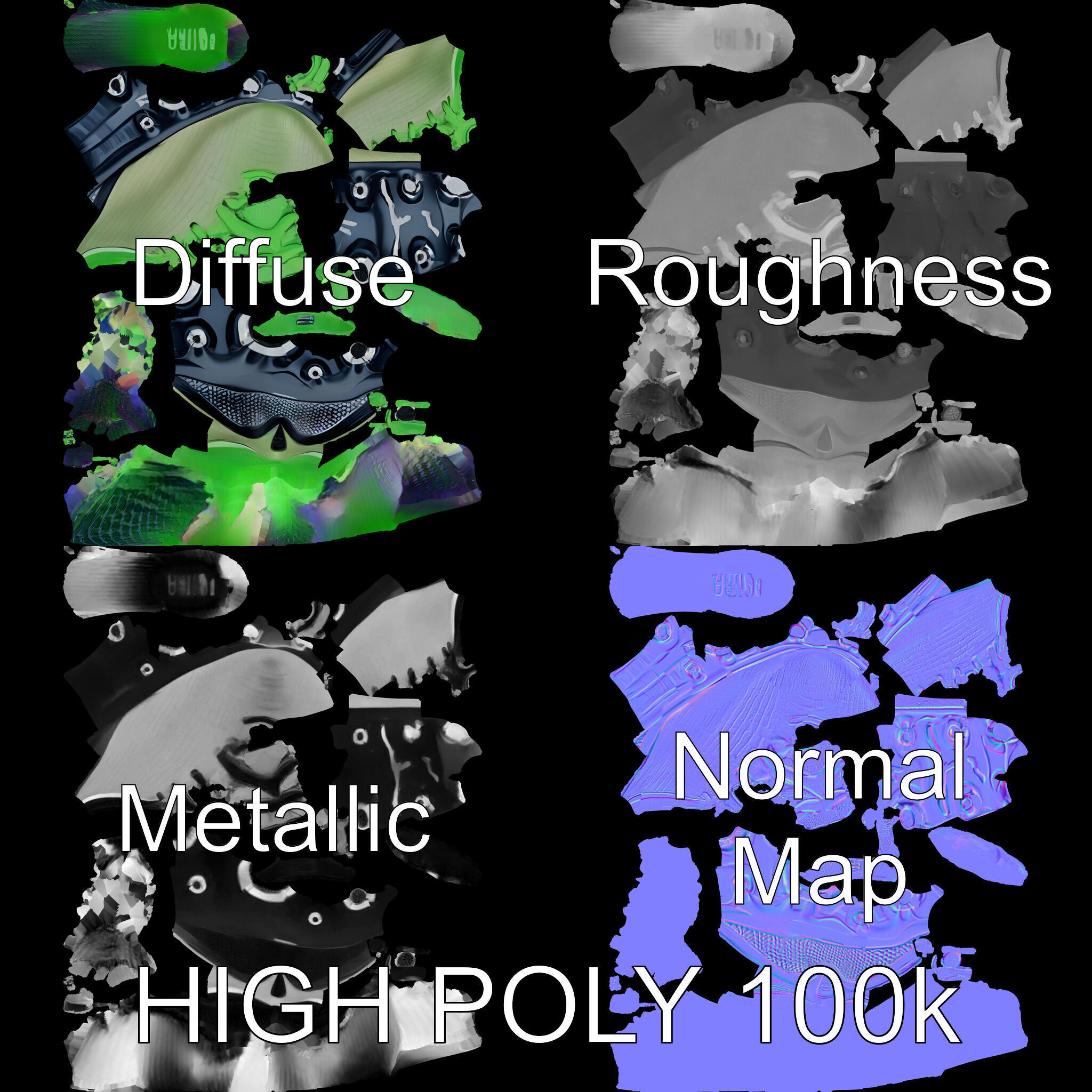 Dynamic Soccer Cleat Model Pack Low-poly 3D model_2