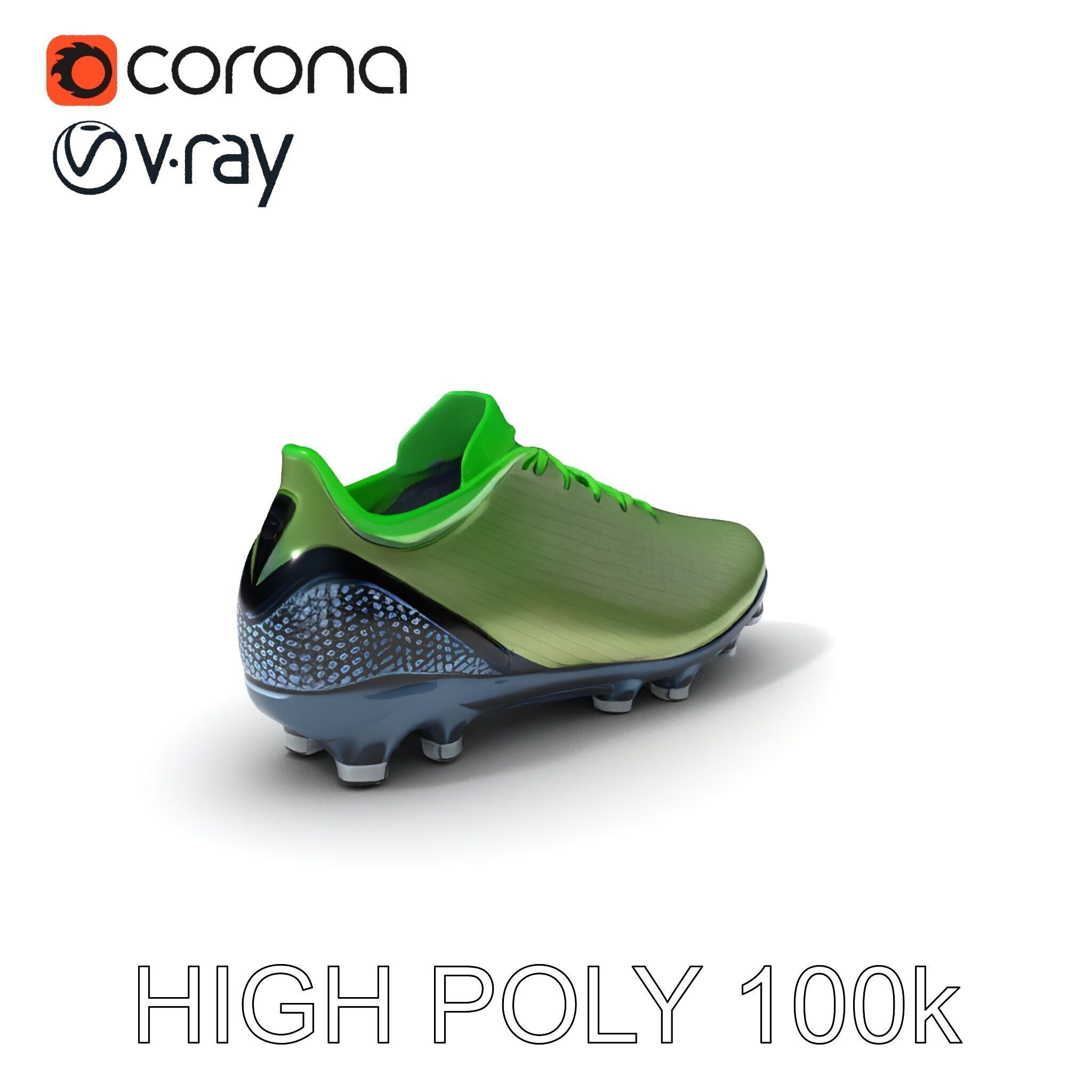 Dynamic Soccer Cleat Model Pack Low-poly 3D model_3