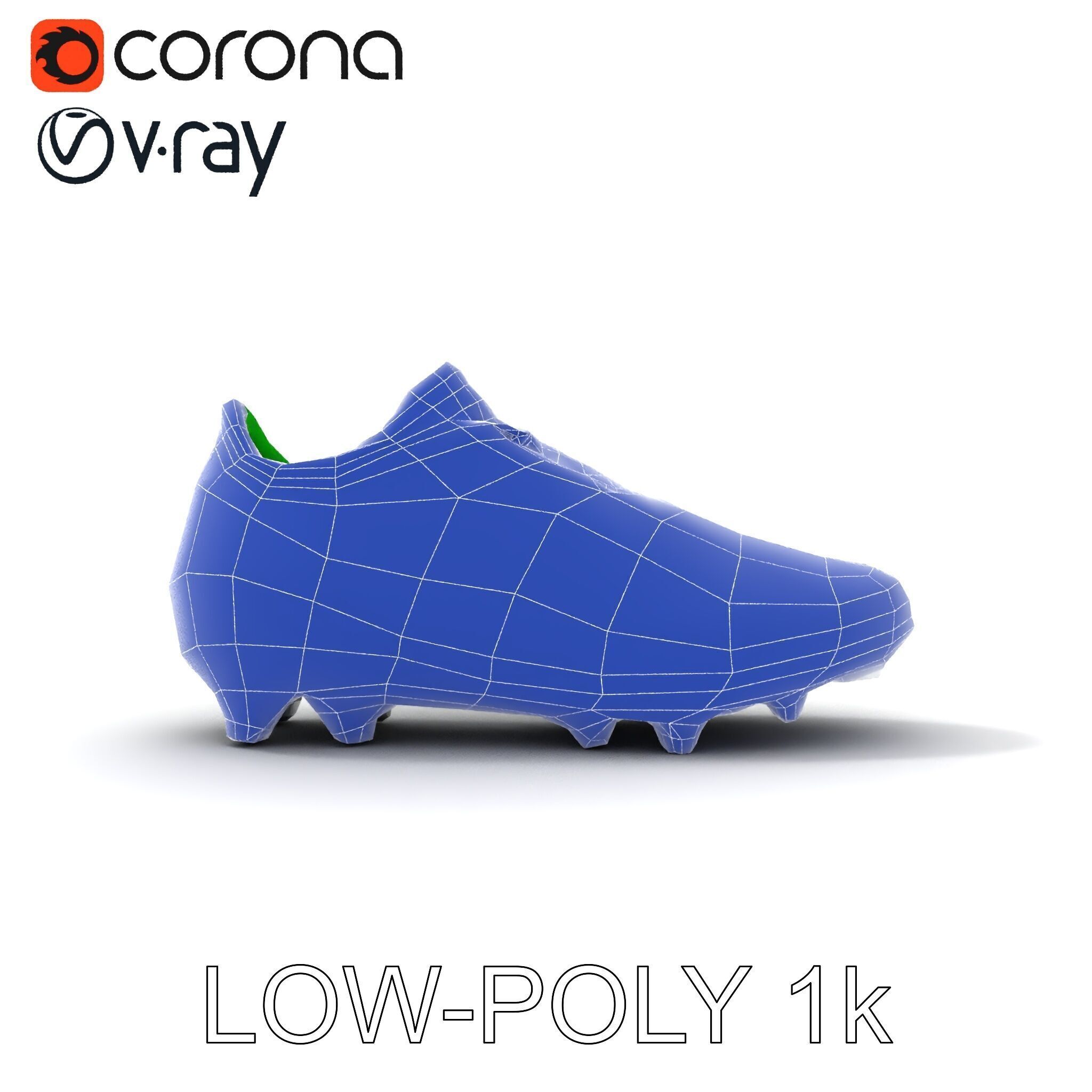 Dynamic Soccer Cleat Model Pack Low-poly 3D model_7