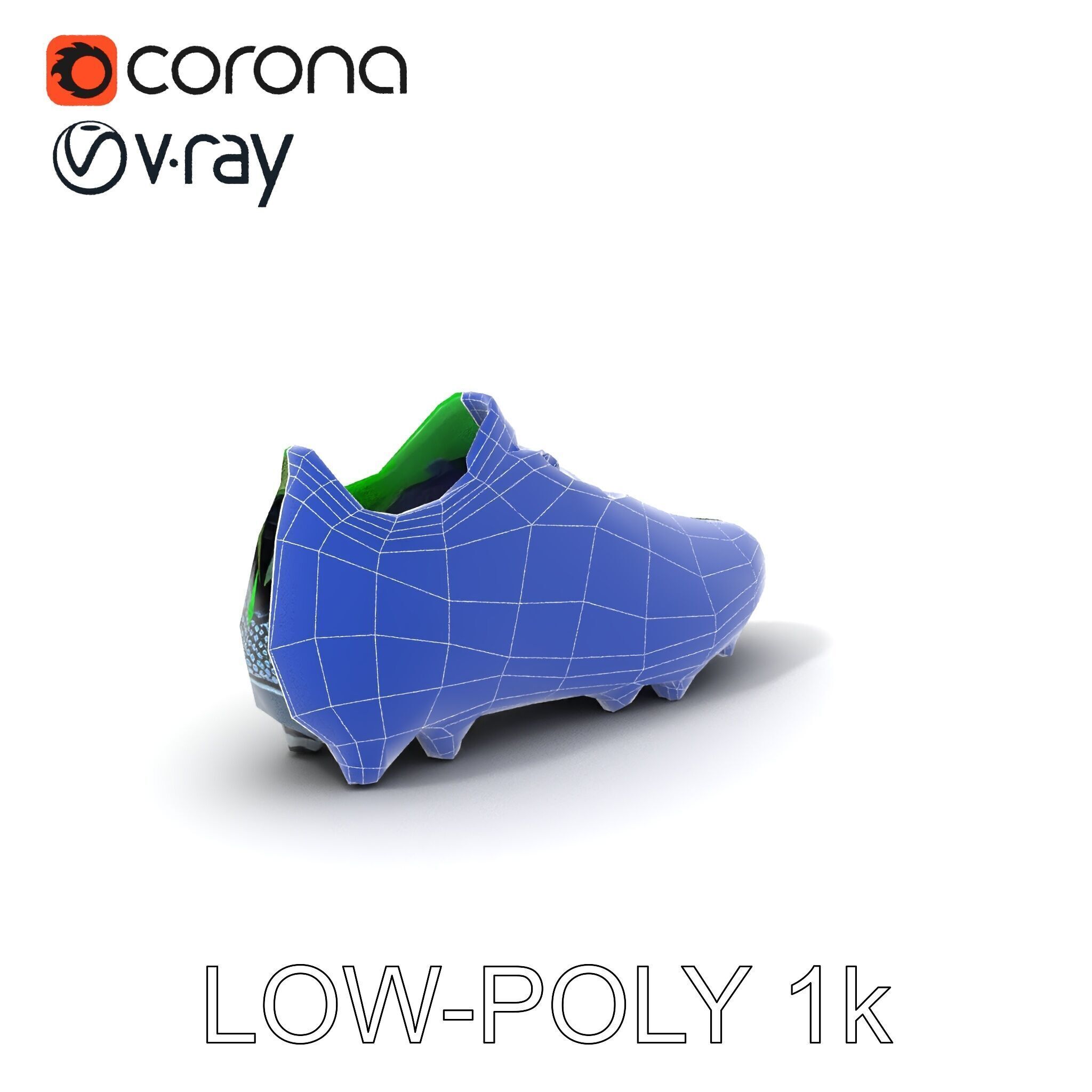 Dynamic Soccer Cleat Model Pack Low-poly 3D model_15