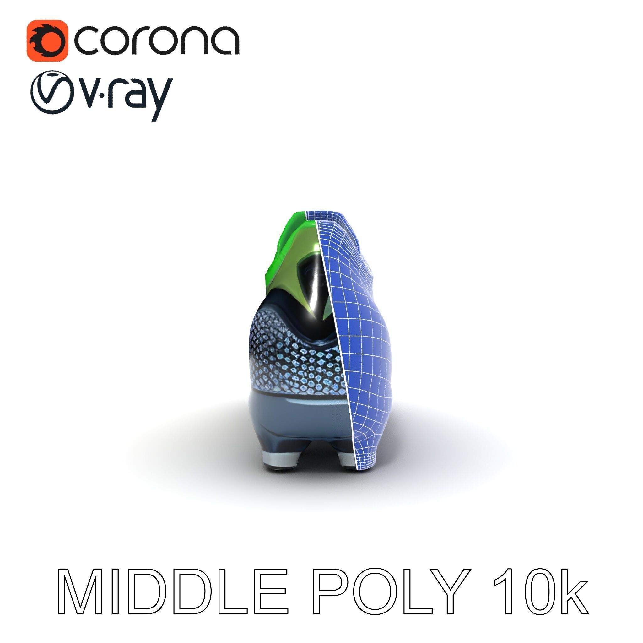 Dynamic Soccer Cleat Model Pack Low-poly 3D model_8