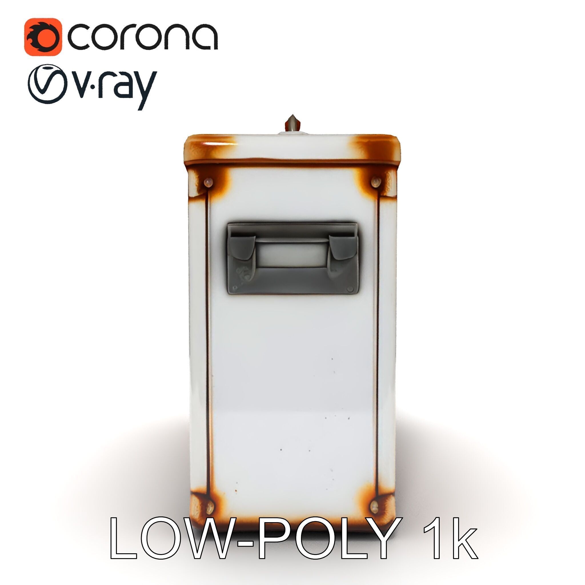 Rustic Medical First Aid Kit Model Pack Low-poly 3D model_17