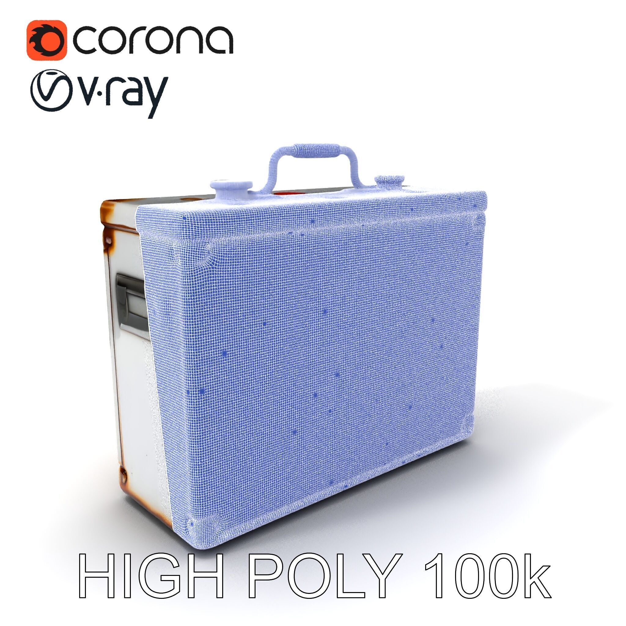 Rustic Medical First Aid Kit Model Pack Low-poly 3D model_4