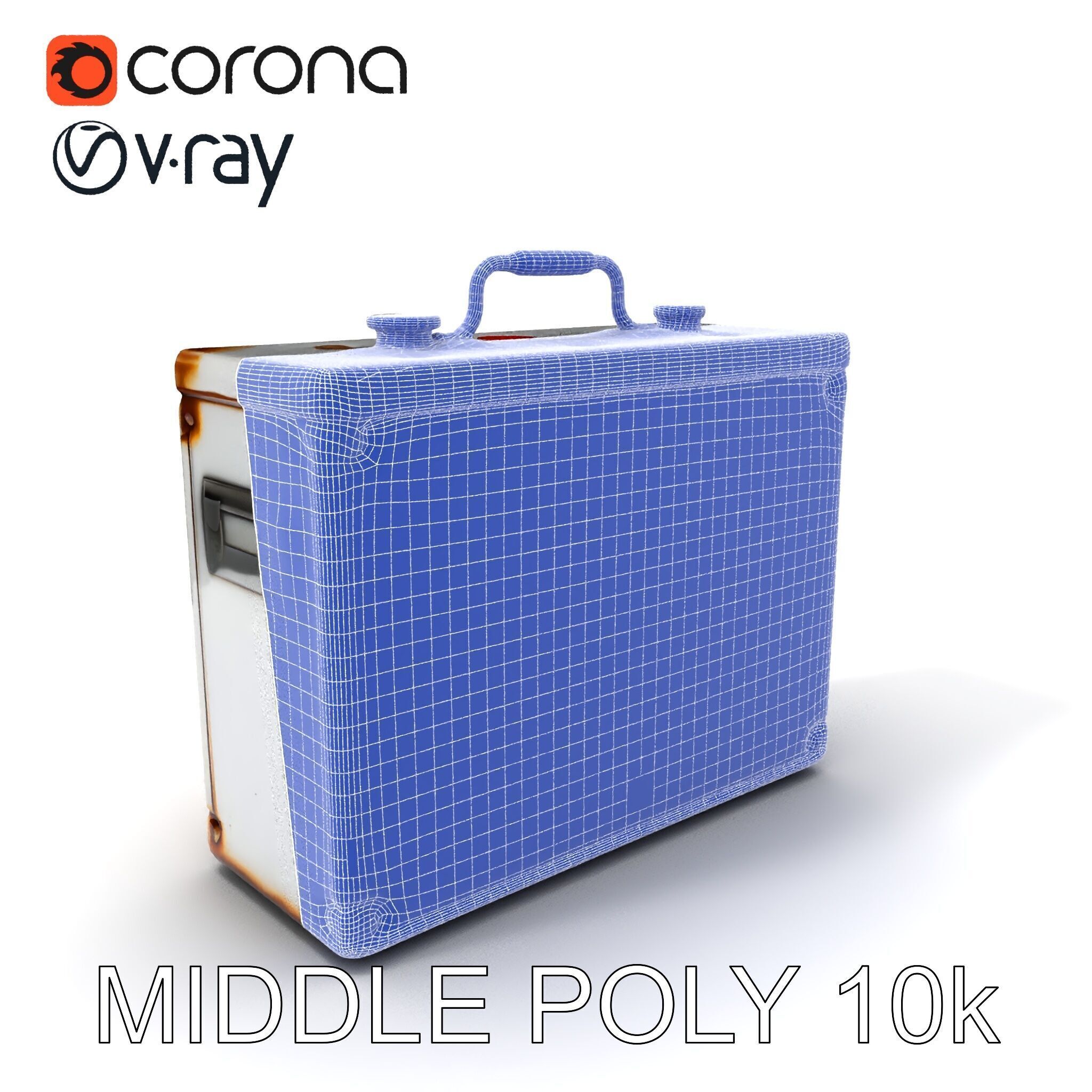 Rustic Medical First Aid Kit Model Pack Low-poly 3D model_9