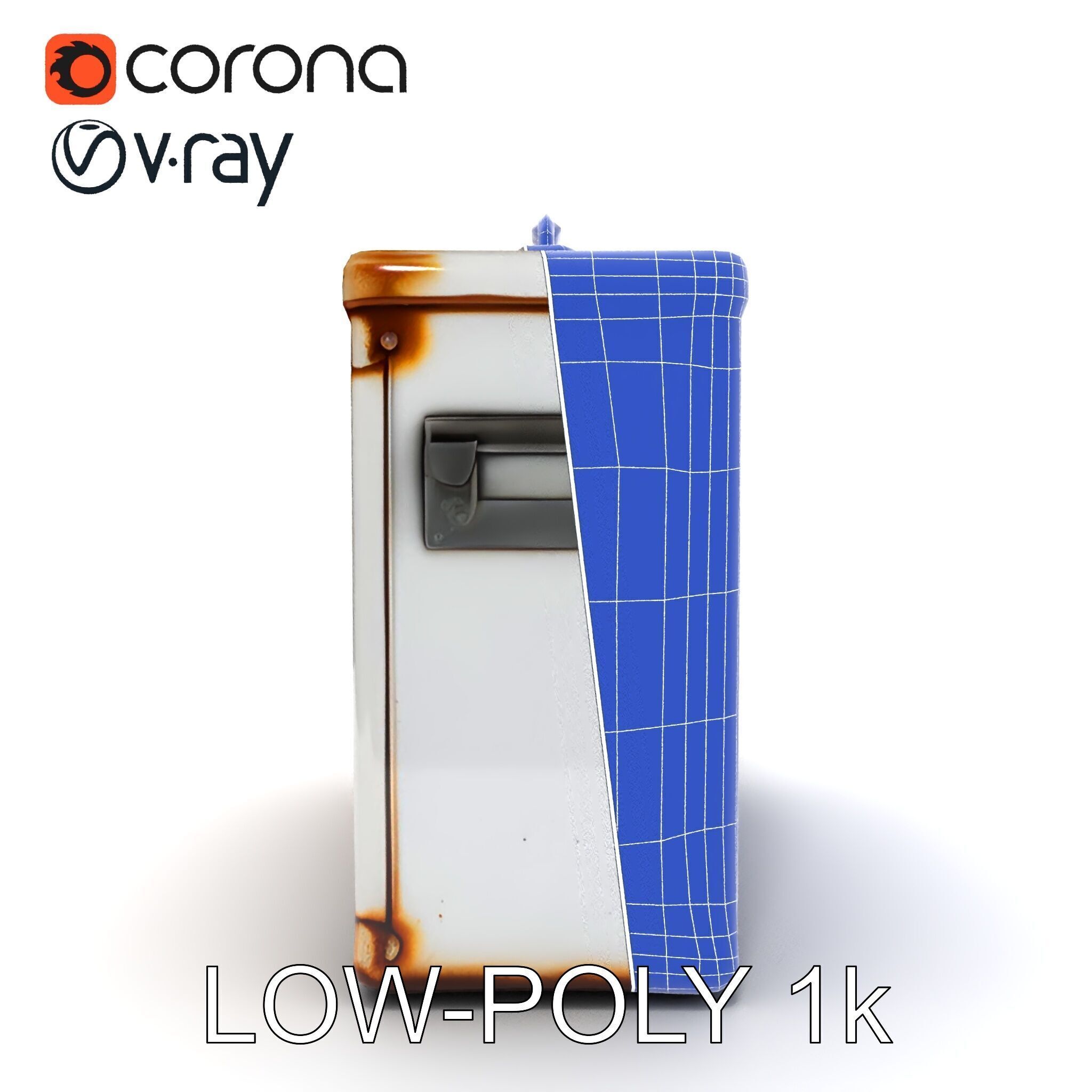 Rustic Medical First Aid Kit Model Pack Low-poly 3D model_15