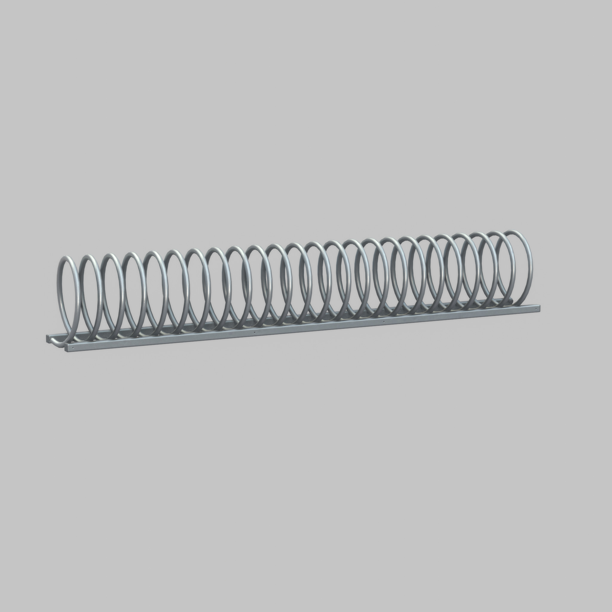 Spiral-shaped bicycle stand made of aluminum Low-poly 3D model_58