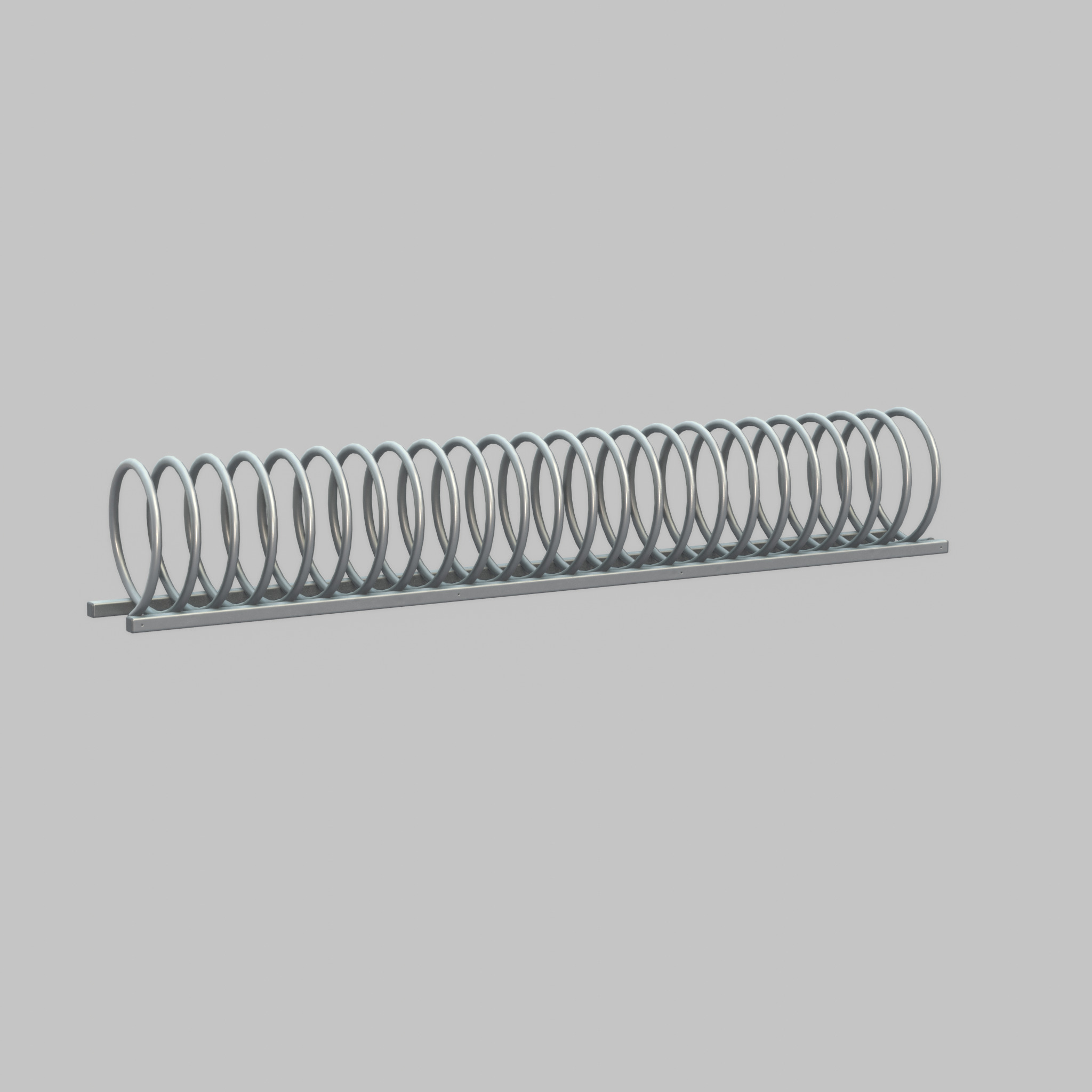 Spiral-shaped bicycle stand made of aluminum Low-poly 3D model_34